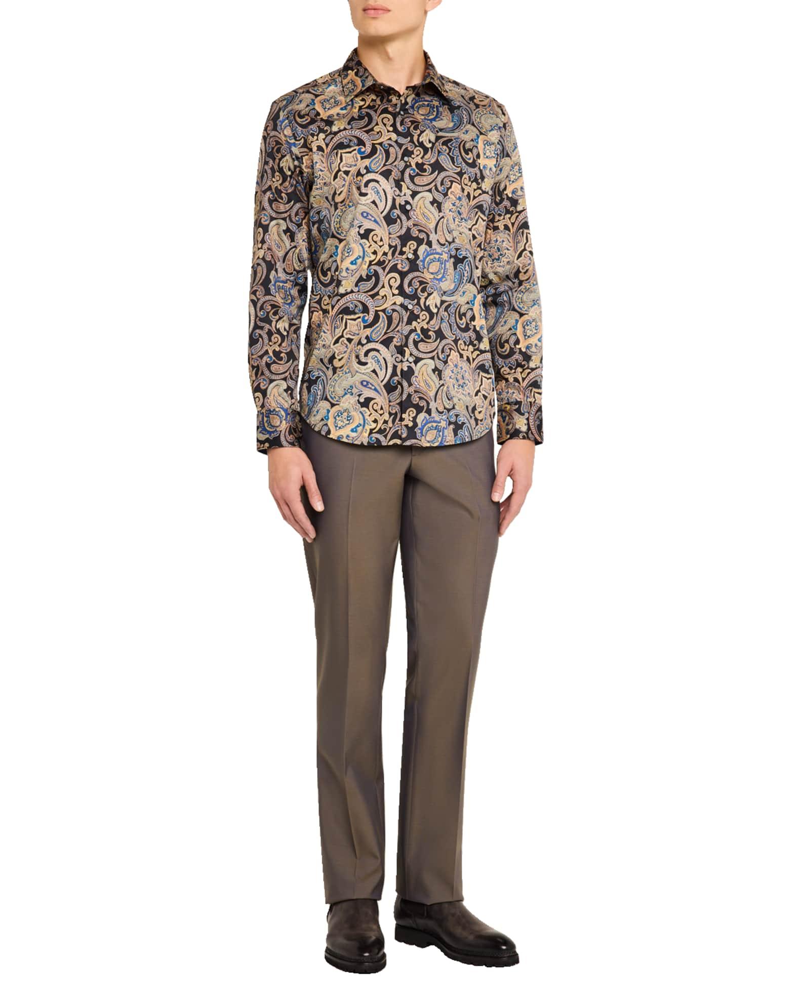 Mens Fitzgerald Satin Stretch Sport Shirt Product Image