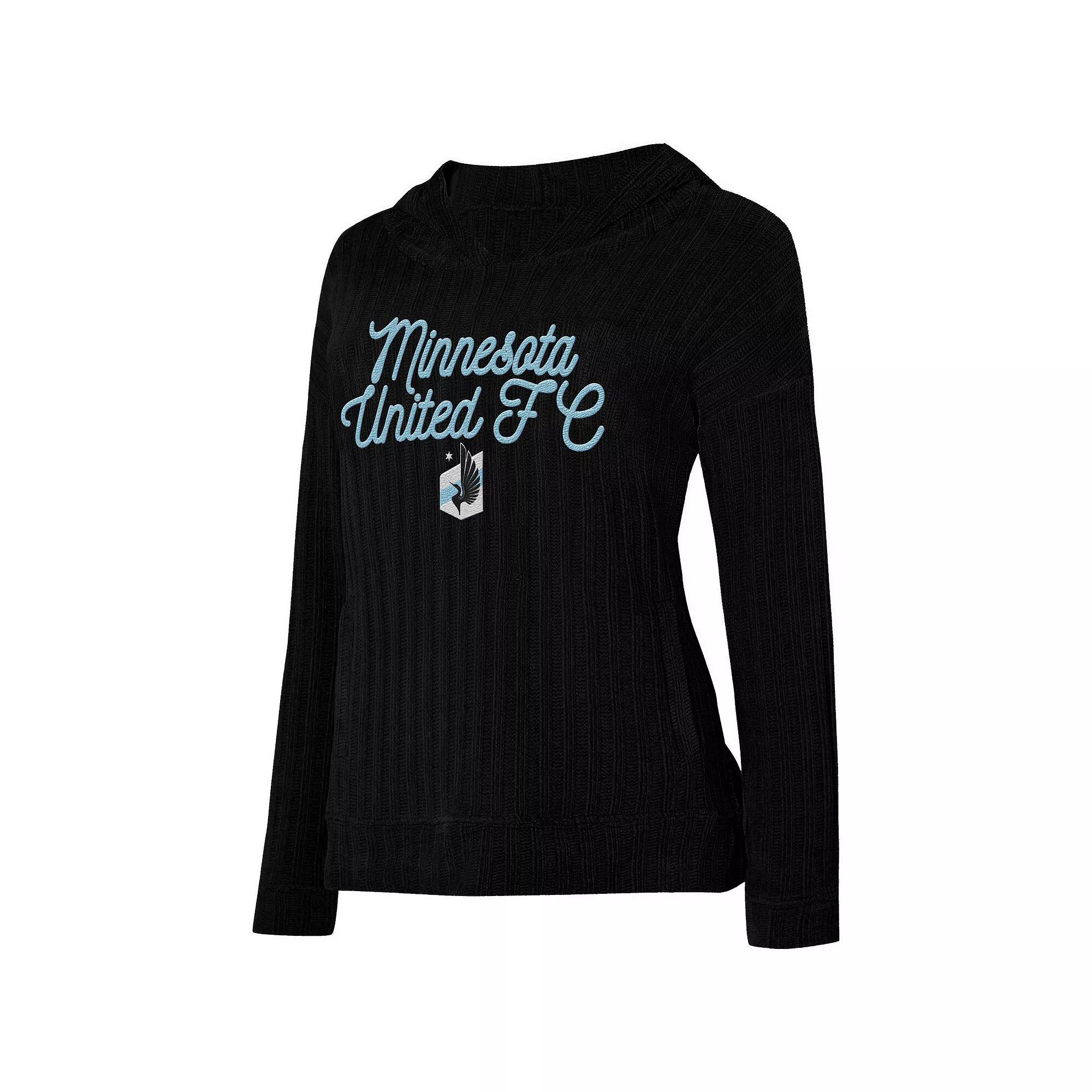 Women's Concepts Sport Black Minnesota United FC Linger Long Sleeve Hooded Top,  Product Image