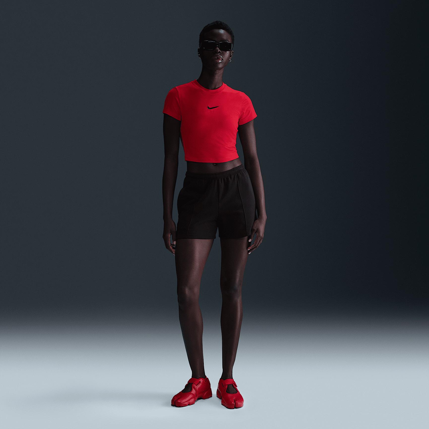 Womens Nike Sportswear Chill Knit Slim Cropped T-Shirt | IH7805-133 Product Image