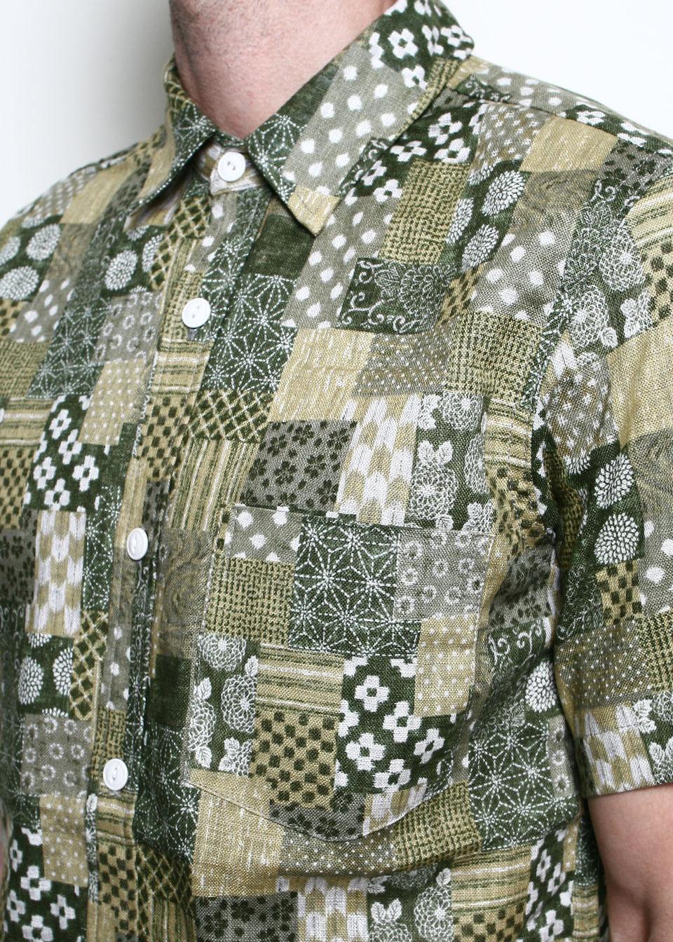 Oxford Shirt // Patchwork Green Product Image