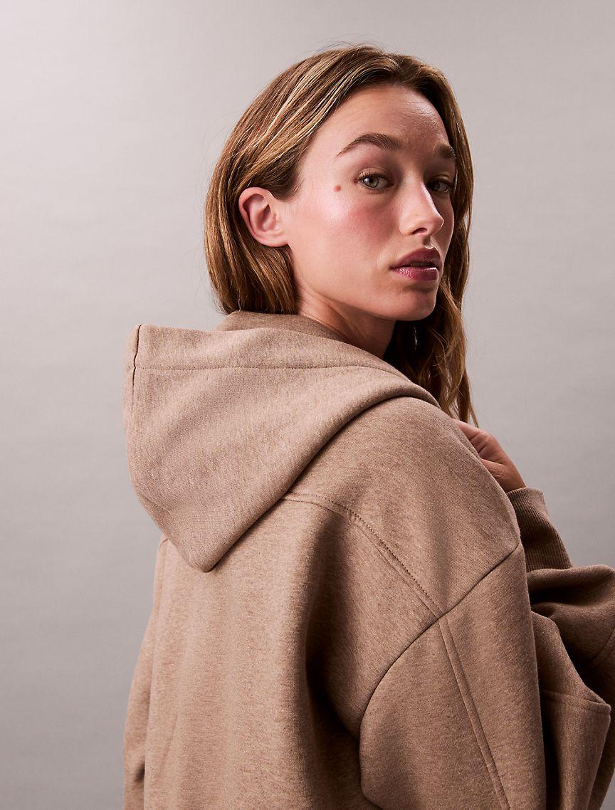 Logo Tape Zip Relaxed Hoodie  Product Image