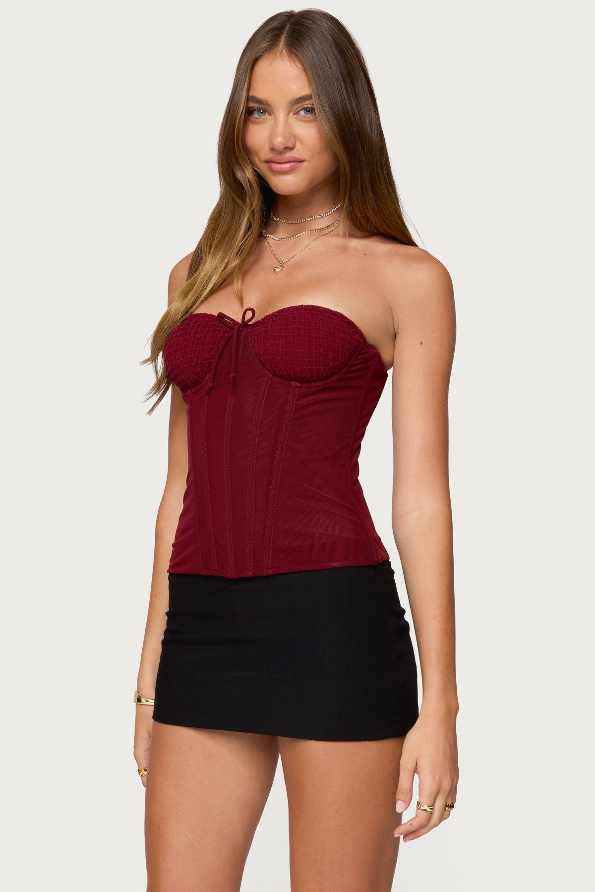 Guinivere Smocked Strapless Corset Product Image