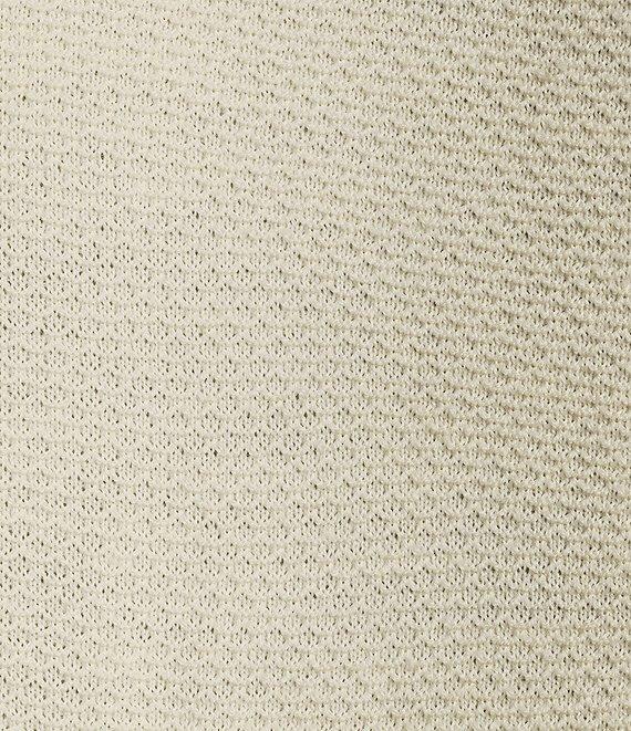 Murano Solid Textured Short Sleeve Crew Sweater Product Image