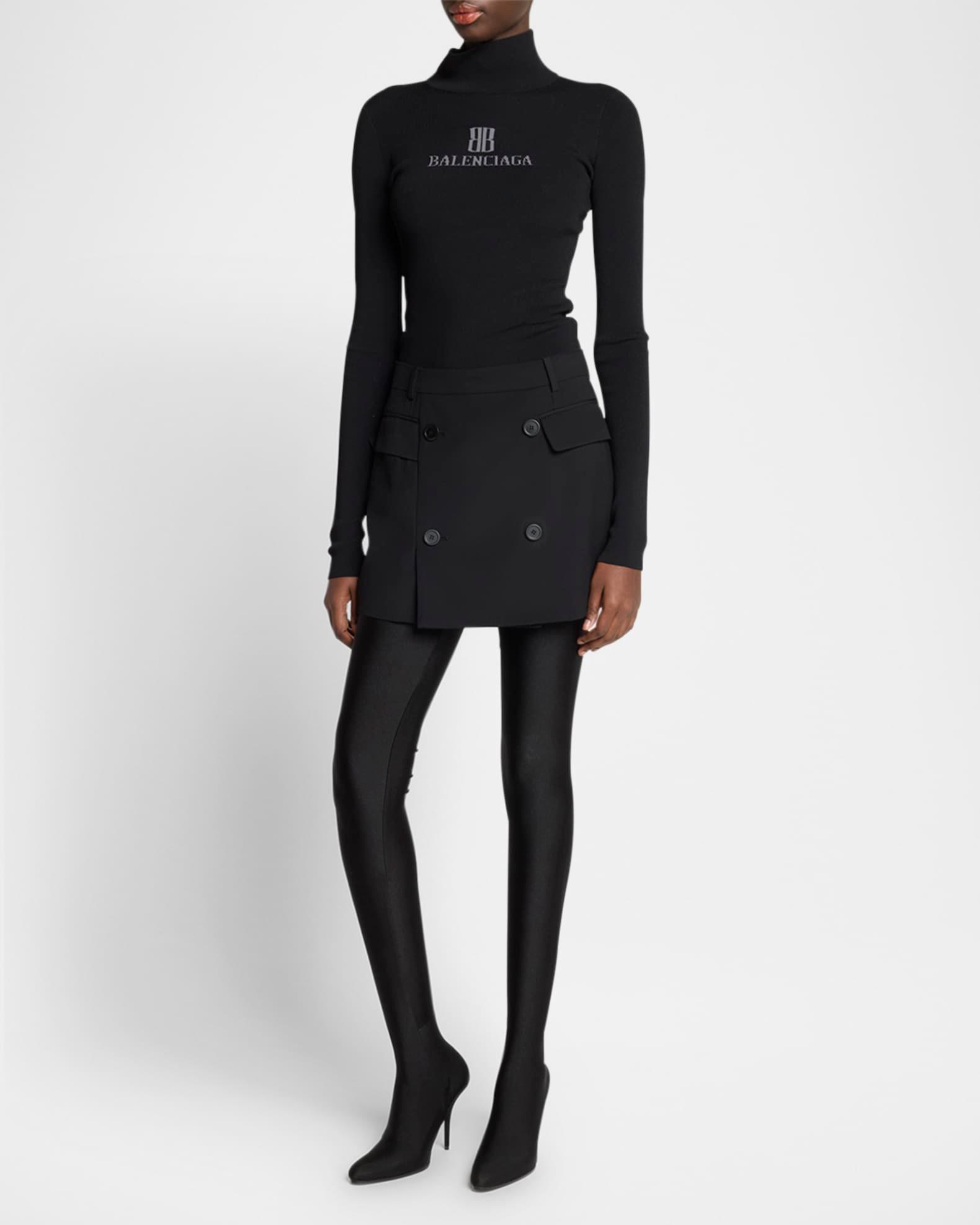 Double-Breasted Tailored Mini Skirt Product Image