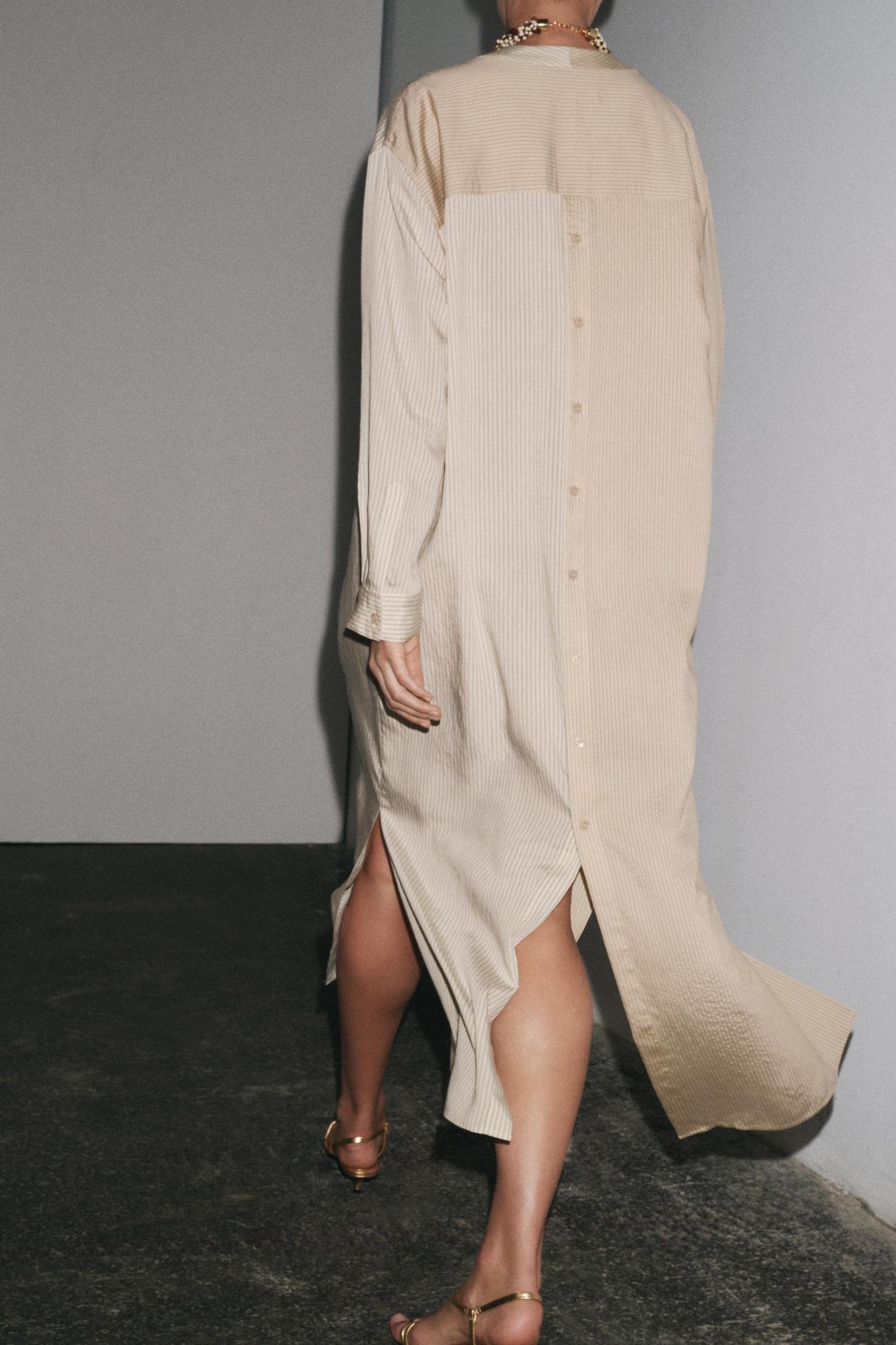 STRIPED SHIRT DRESS ZW COLLECTION Product Image