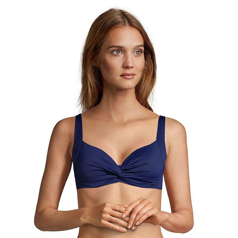 Women's Lands' End Sweetheart Twist-Front Underwire Bikini Top,  Product Image