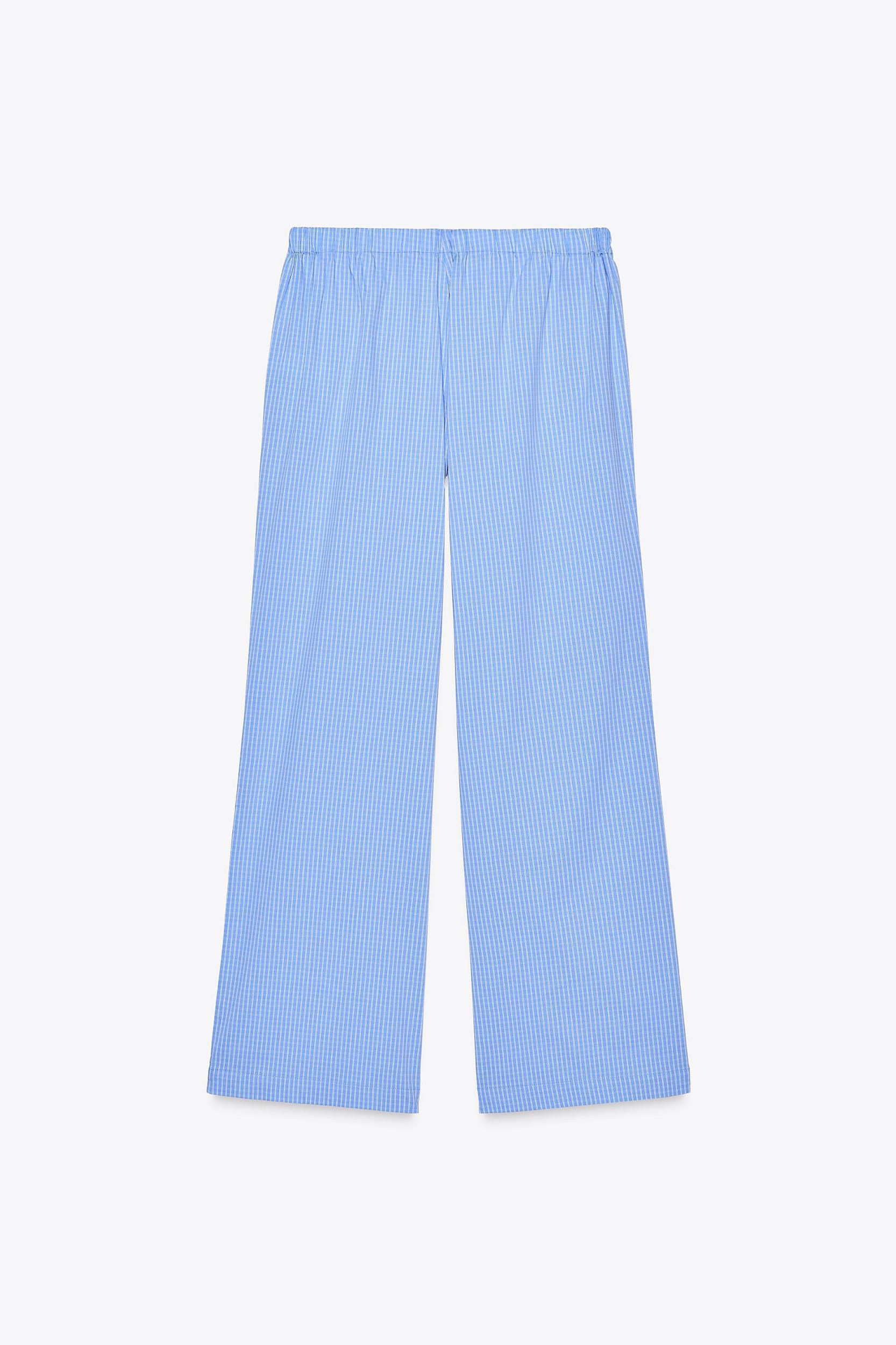 LACE PLAID PAJAMA PANTS Product Image