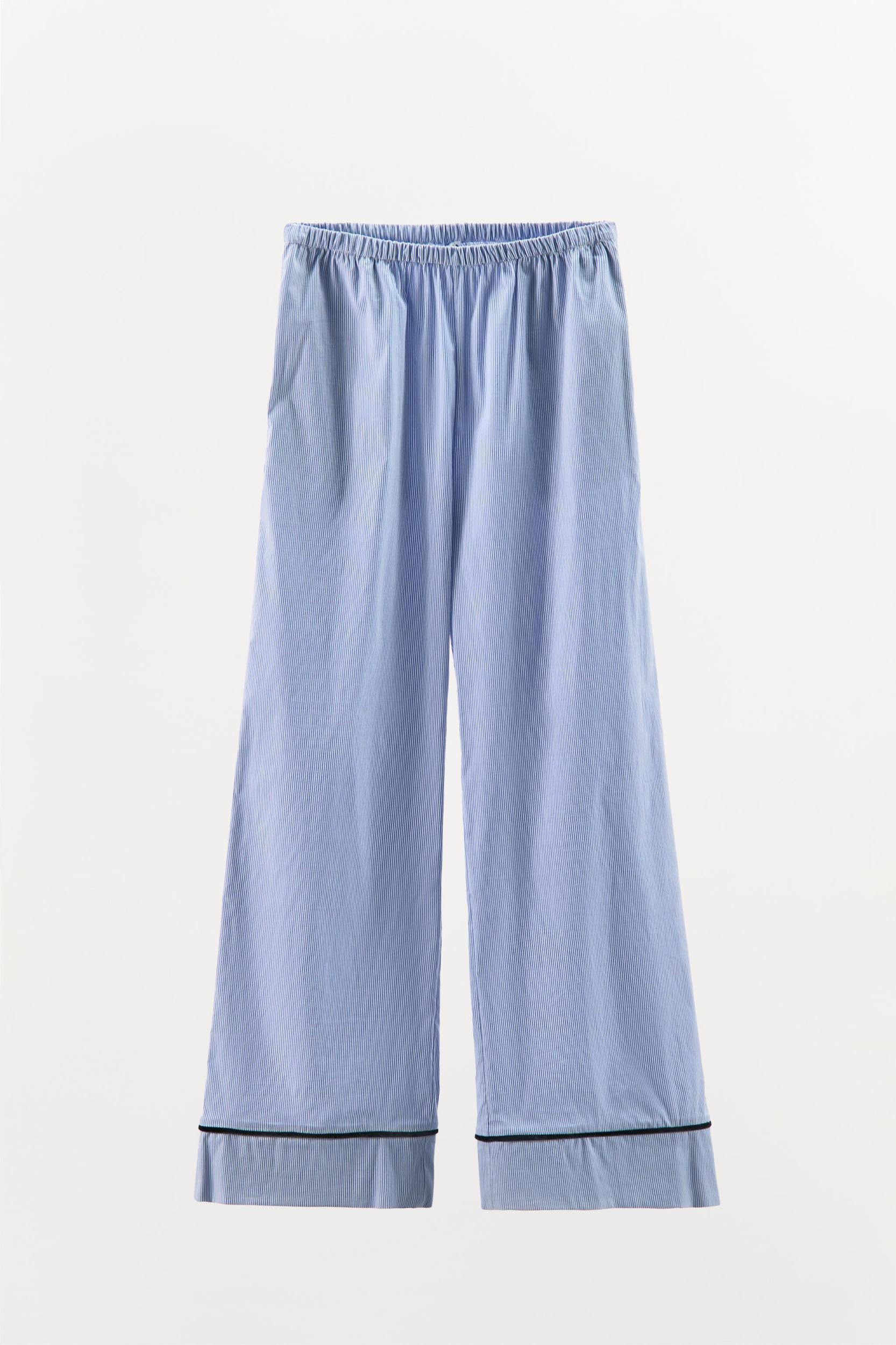STRIPED VELVET PAJAMA PANTS Product Image