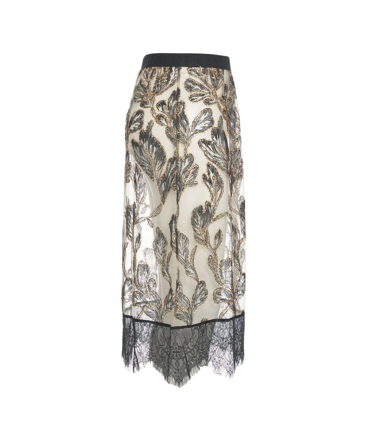 Midi skirt with embroideries Product Image