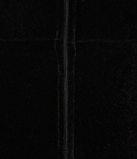 B. Darlin Sweetheart Neckline Spaghetti Strap Velvet Long Dress Product Image