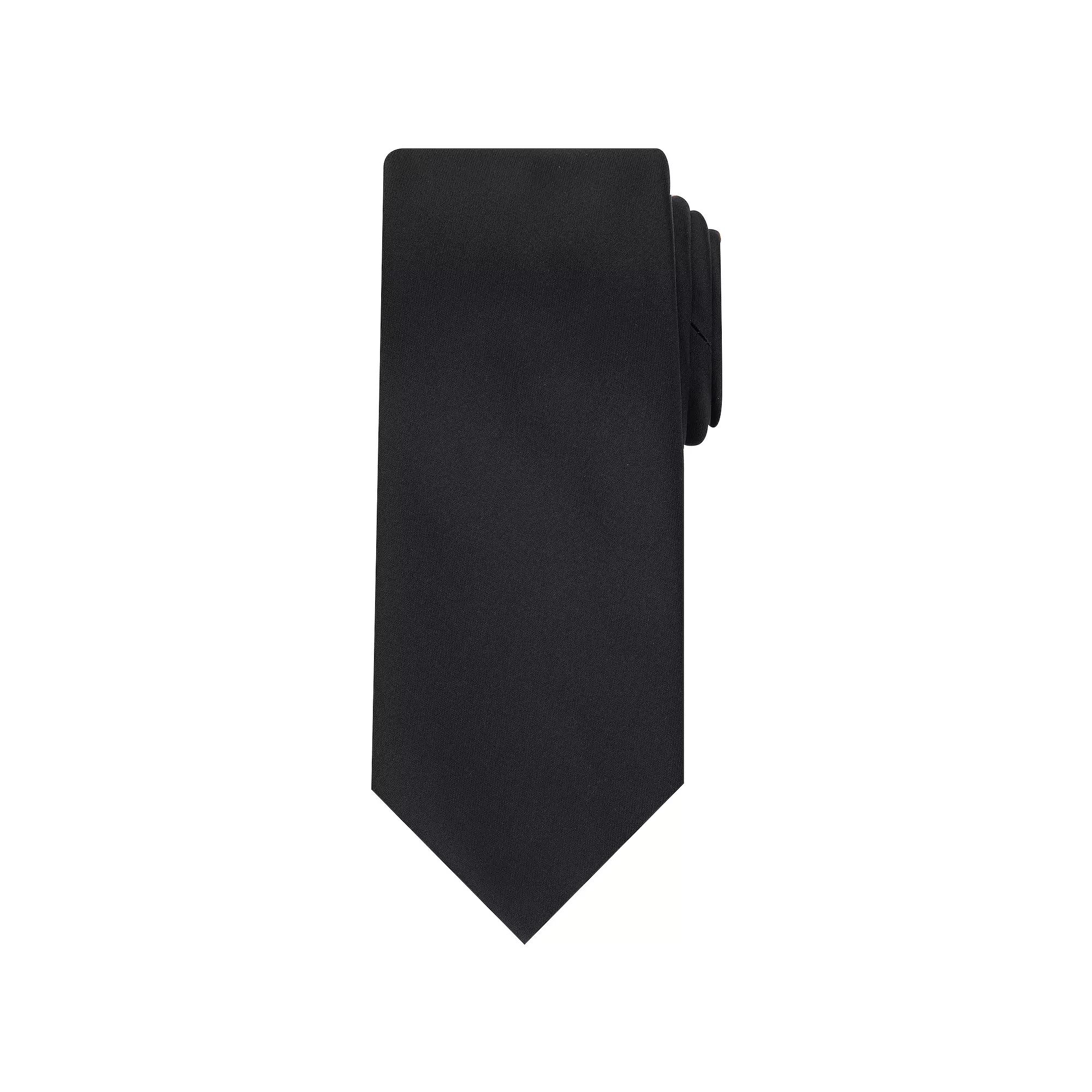 Men's Bespoke Solid Tie, Black Conway Product Image