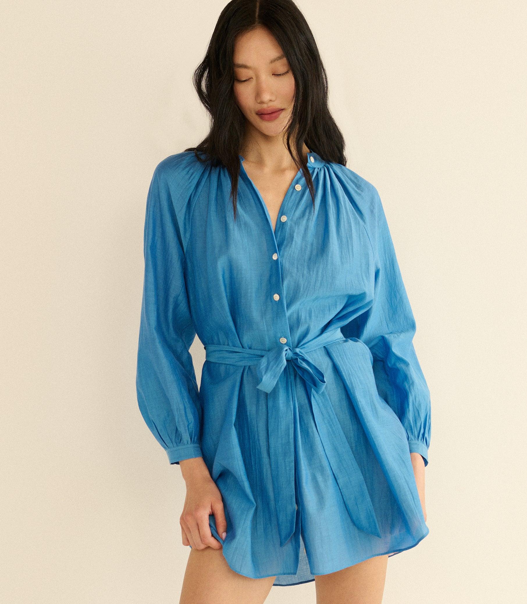 JULIET TUNIC DRESS -- SANTORINI BLUE Product Image
