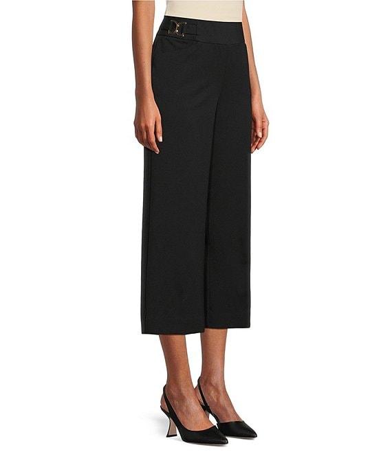 Investments Petite Size the PARK AVE fit Elite Stretch Pull-On Wide Leg Crop Pants Product Image