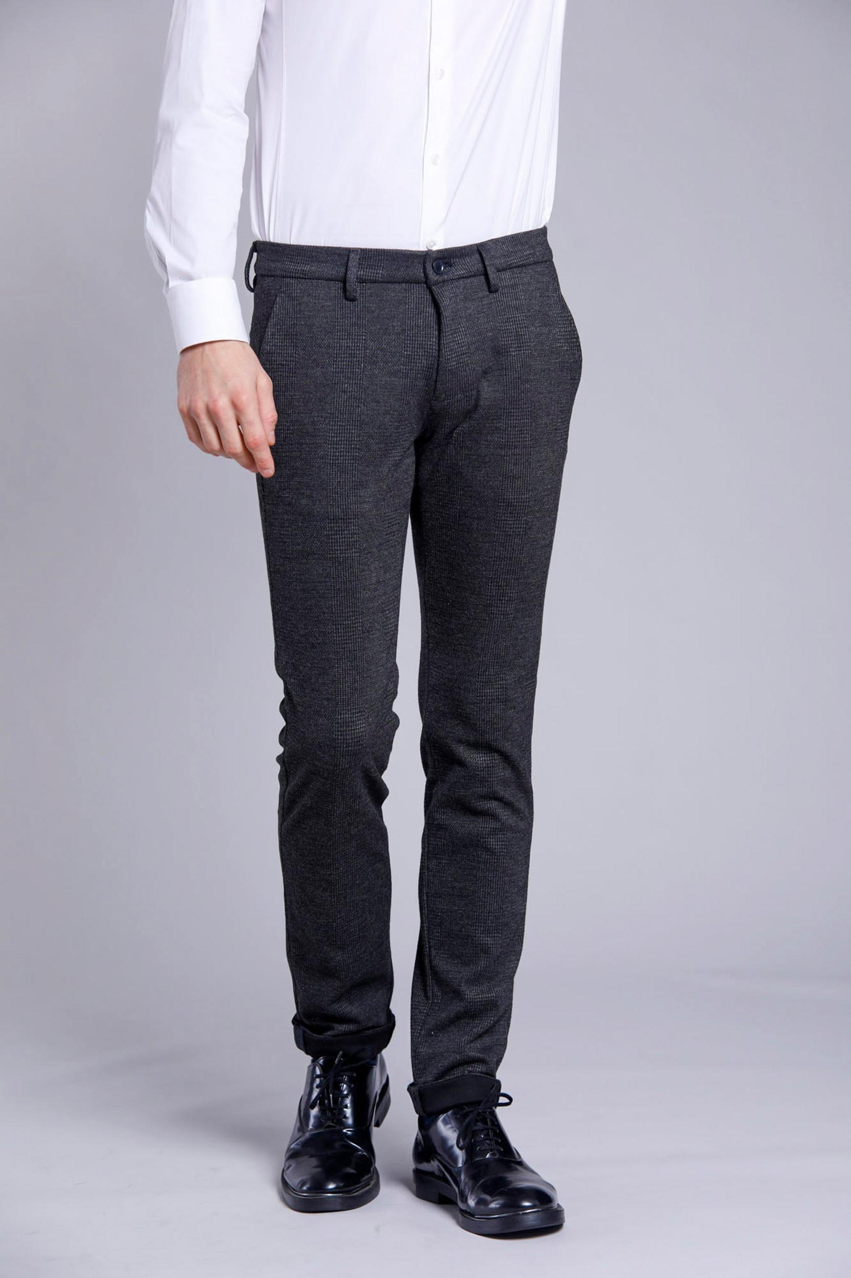 Masons Torino Man Slim Fit Chino Pants with Wales Pattern Product Image