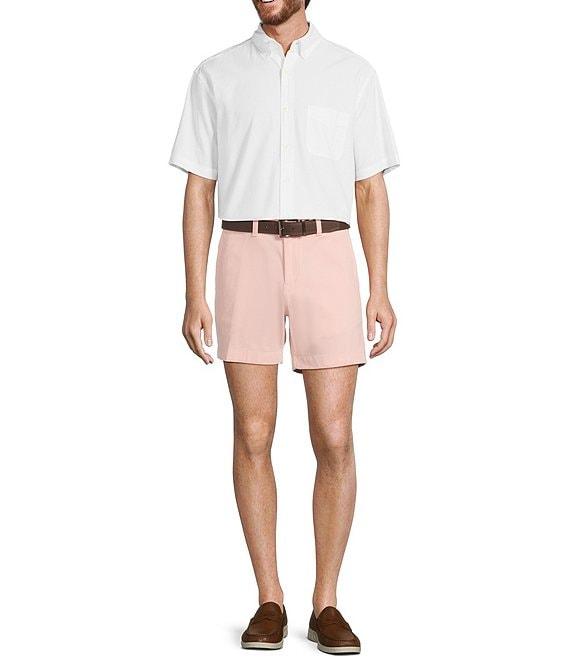 Roundtree & Yorke Short Sleeve Solid Oxford Sport Shirt Product Image