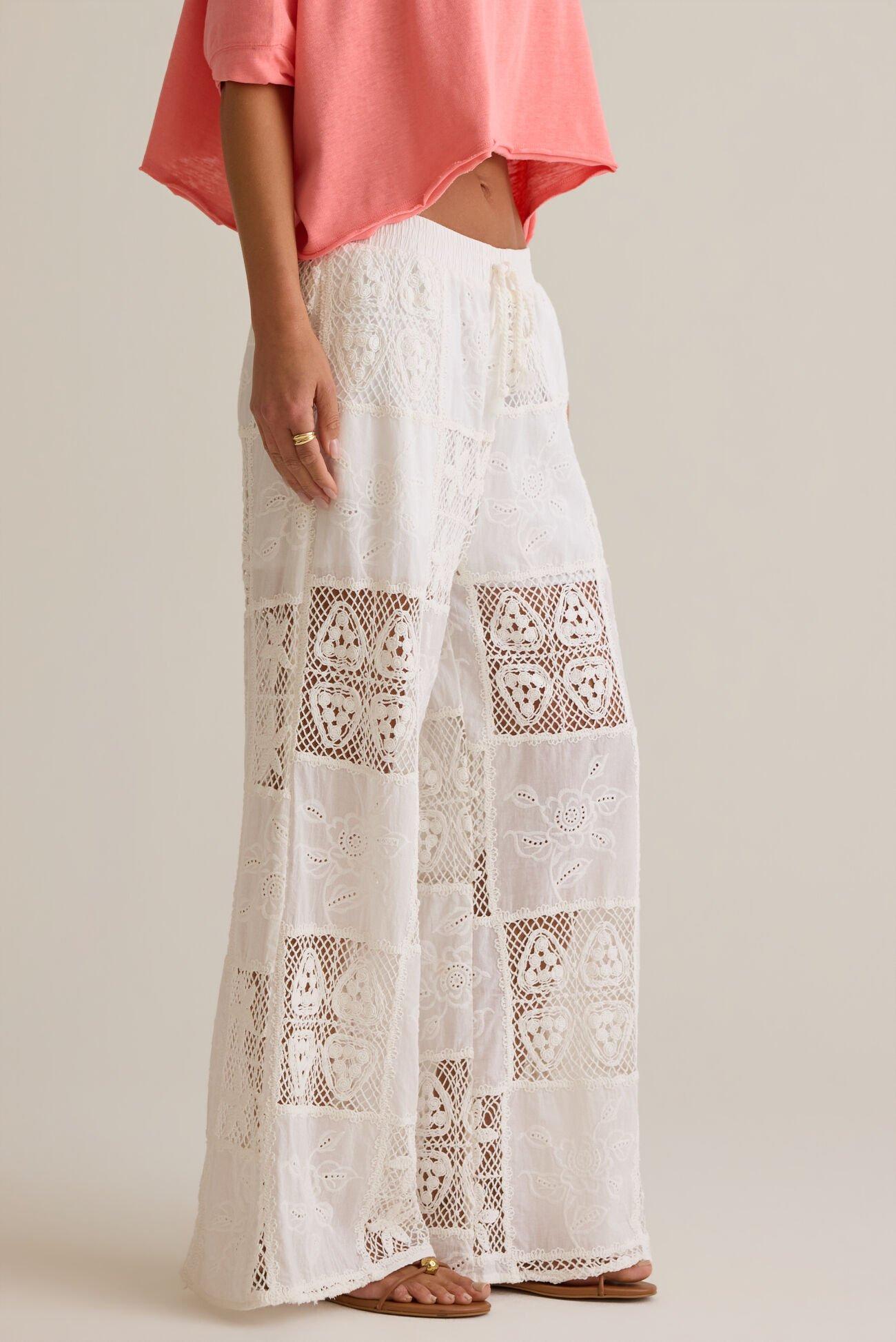 Hibiscus Patchwork Crochet Pant Product Image