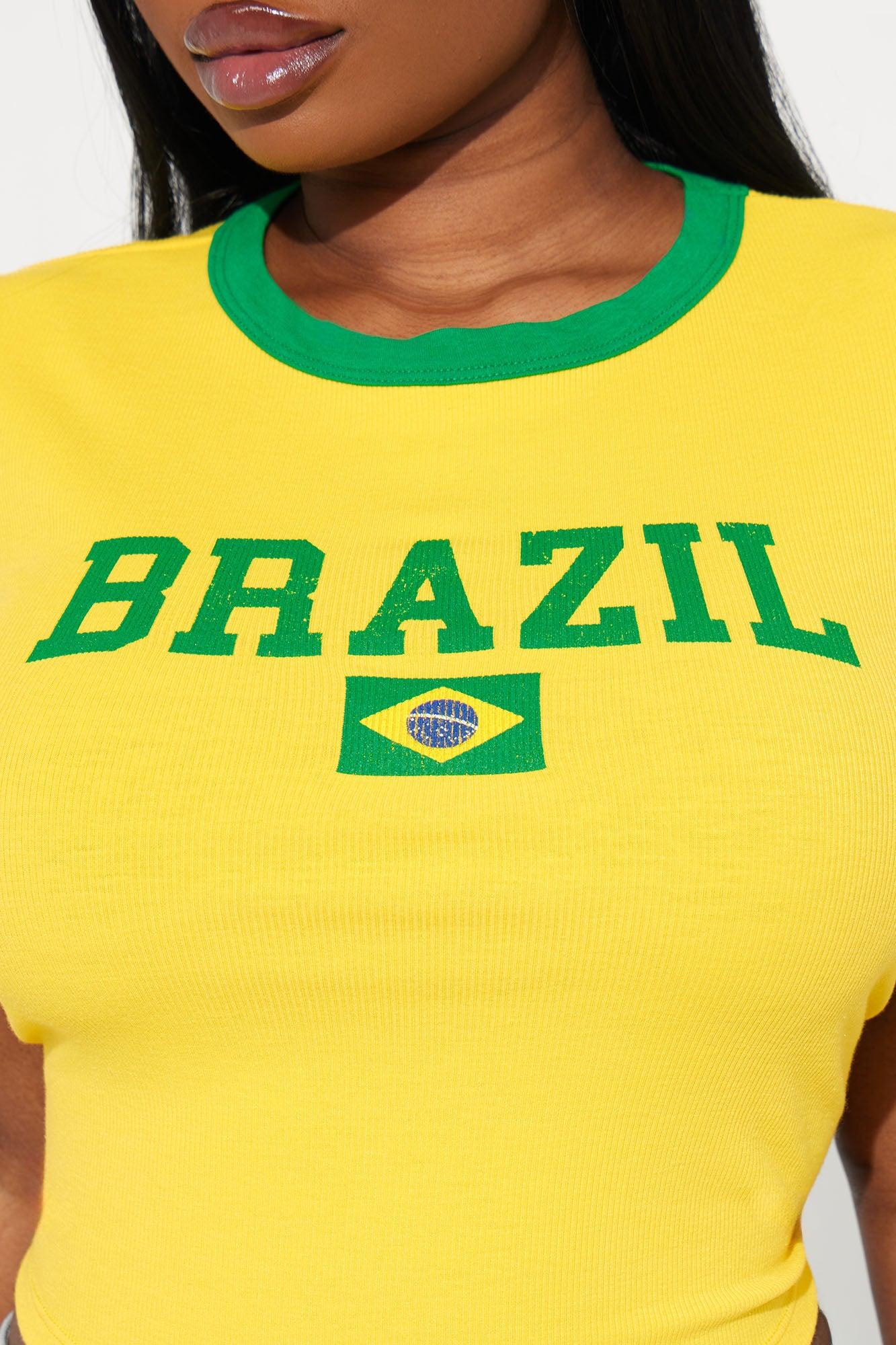 Brazil Ringer Tee - Yellow Product Image