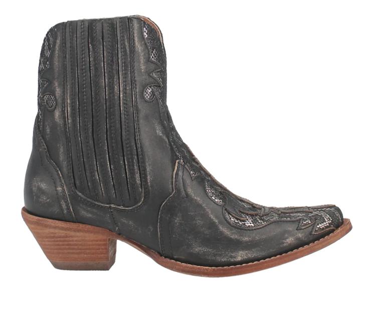 SALE Dan Post® Ladies' Shay 8" Black Bootie with Python Inlay Product Image