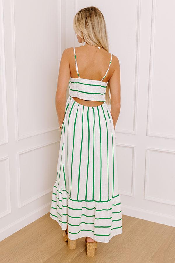 Coastal Breeze Linen-Blend Stripe Midi Dress Baby Product Image