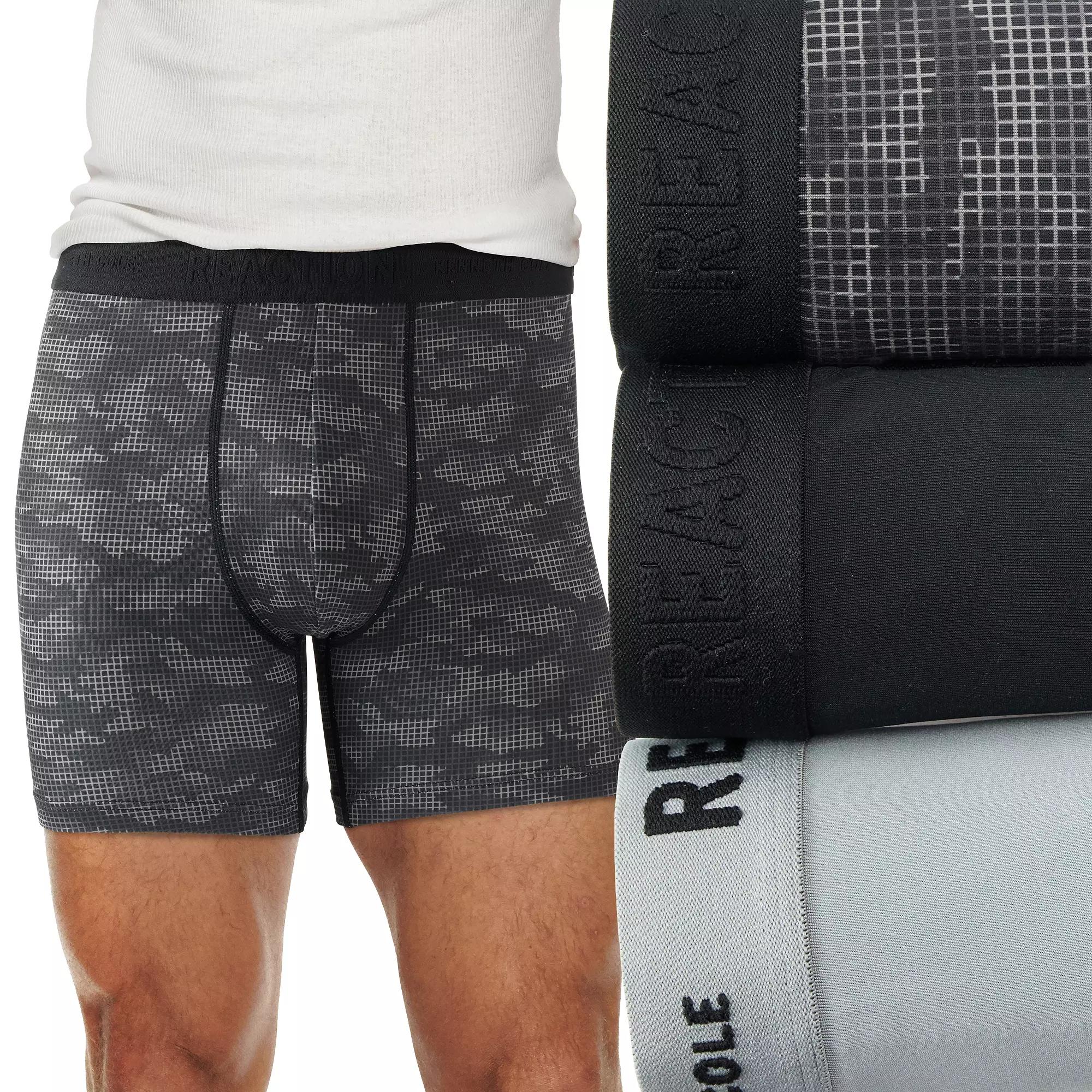 Men's Kenneth Cole Reaction 3-Pack Microfiber Stretch Boxer Briefs, Size: Small, Blue Product Image