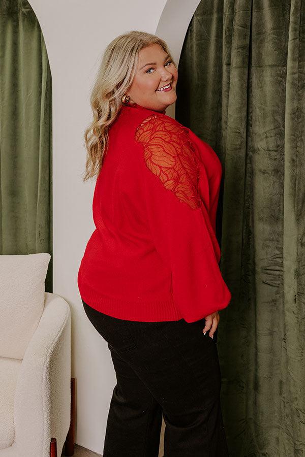 Bordeaux Bliss Knit Sweater Curves Product Image