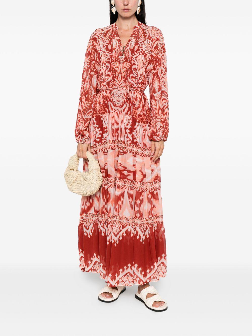 tropical-print maxi dress Product Image