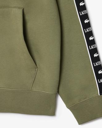 Men's Logo Stripe Zip-Up Hoodie Product Image