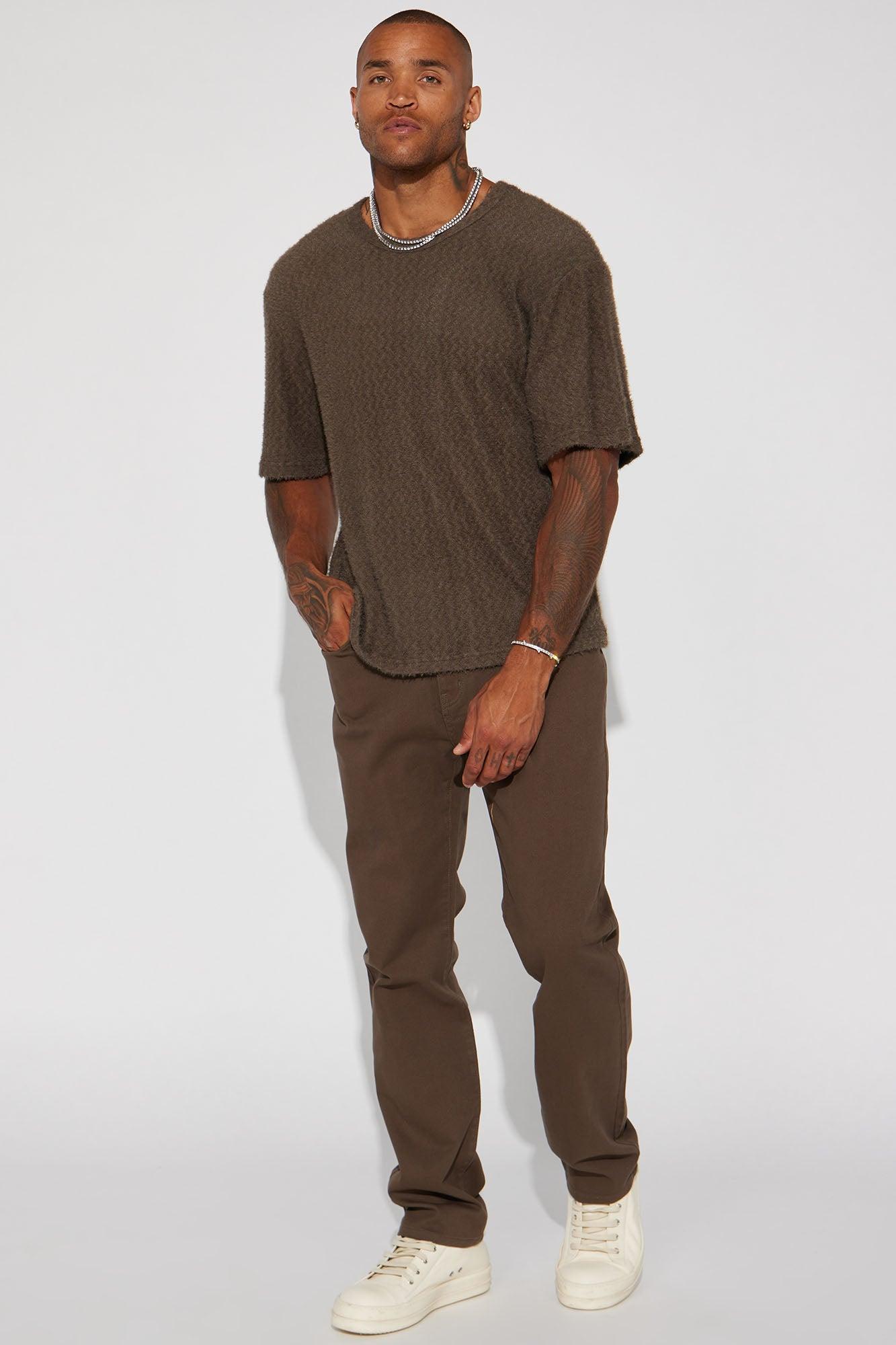 Mike Straight Taper Jeans - Brown Product Image