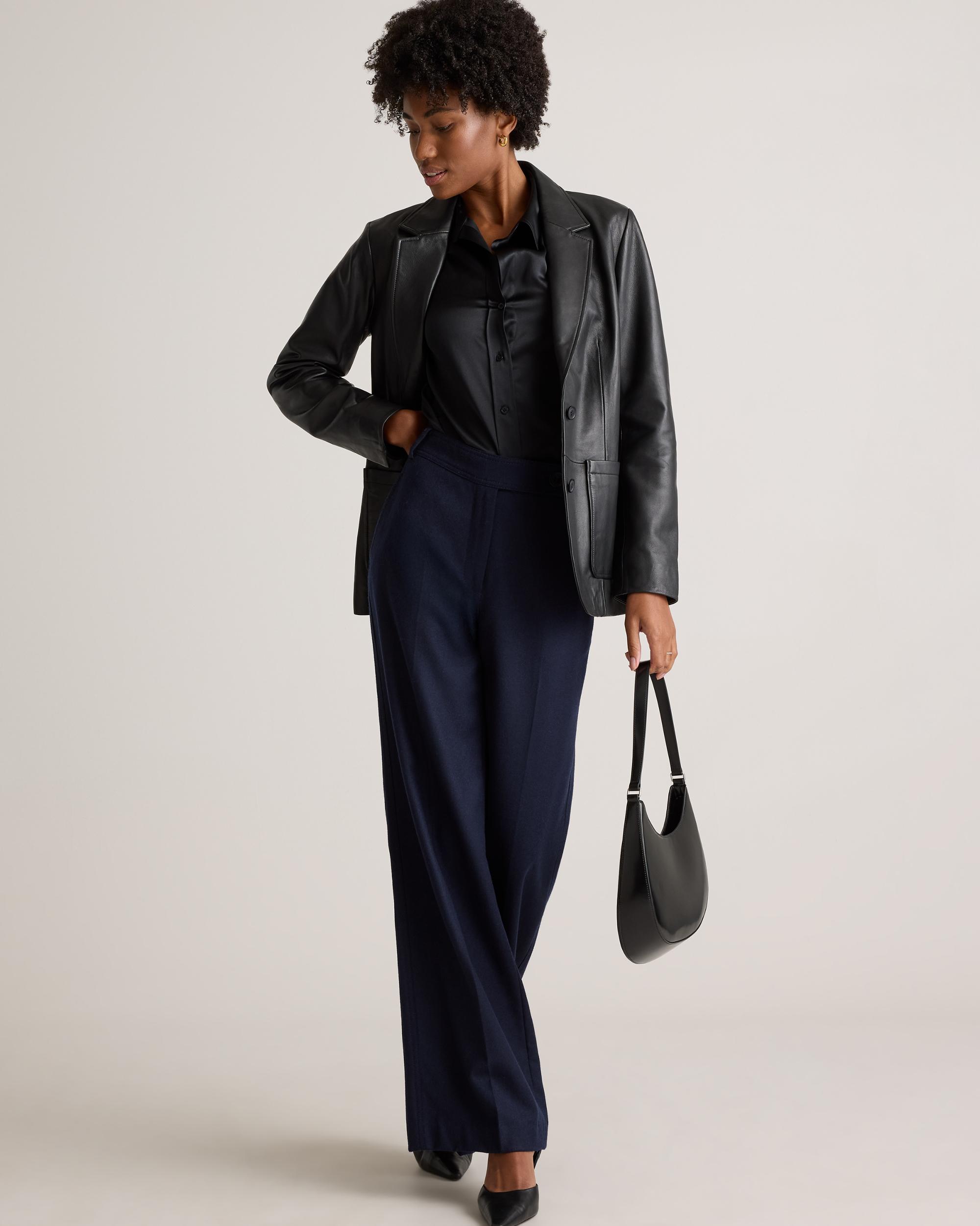 Quince | Women's Three-Quarter Sleeve Shirt Size XS, Mulberry Silk Product Image