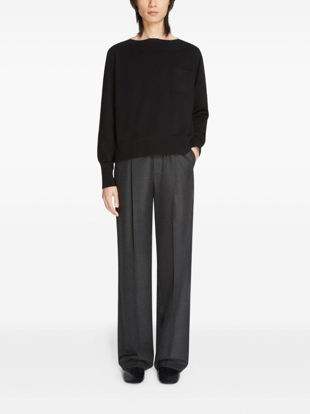 wool straight-leg trousers Product Image