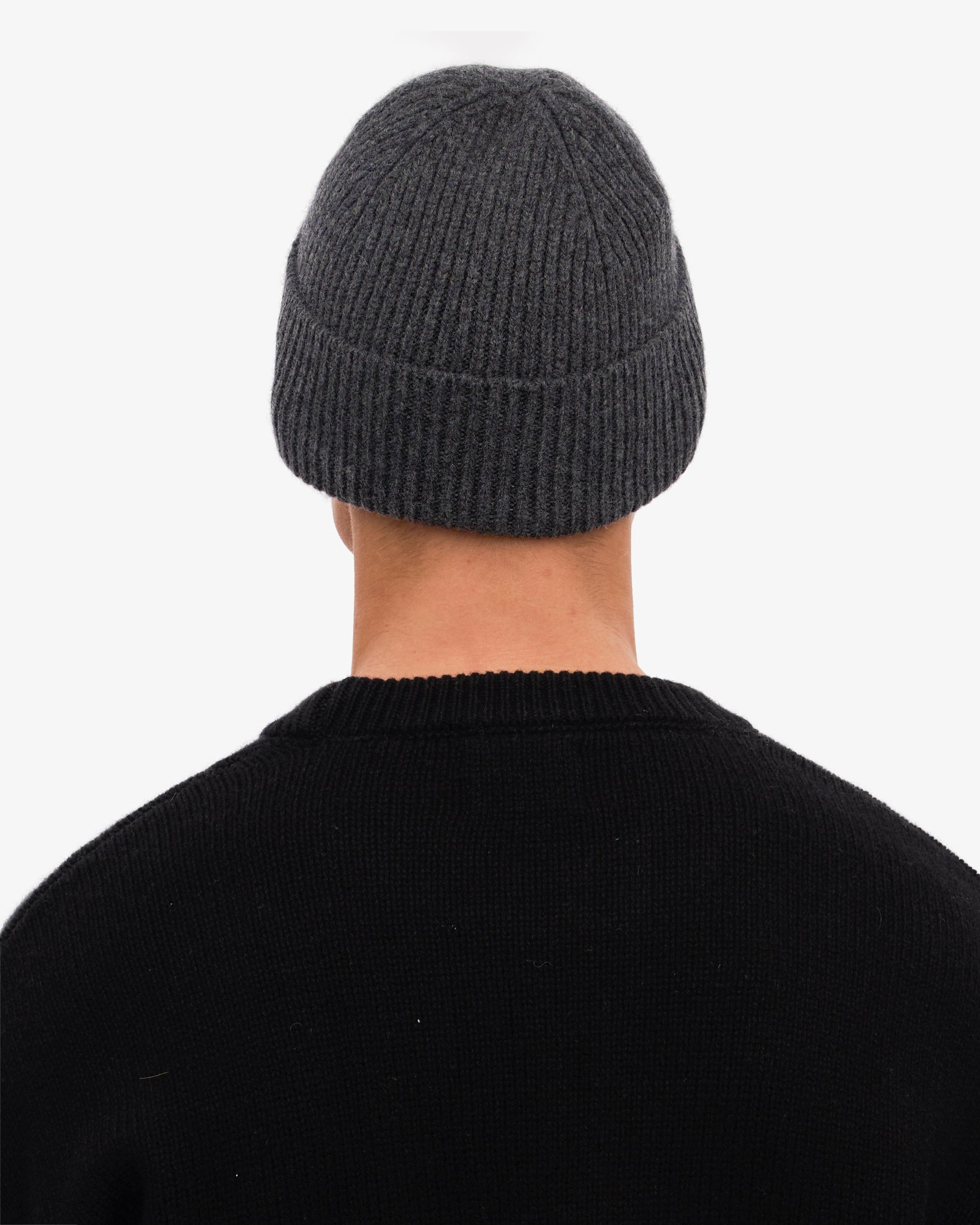 Merino Wool Beanie - Lava Grey Product Image