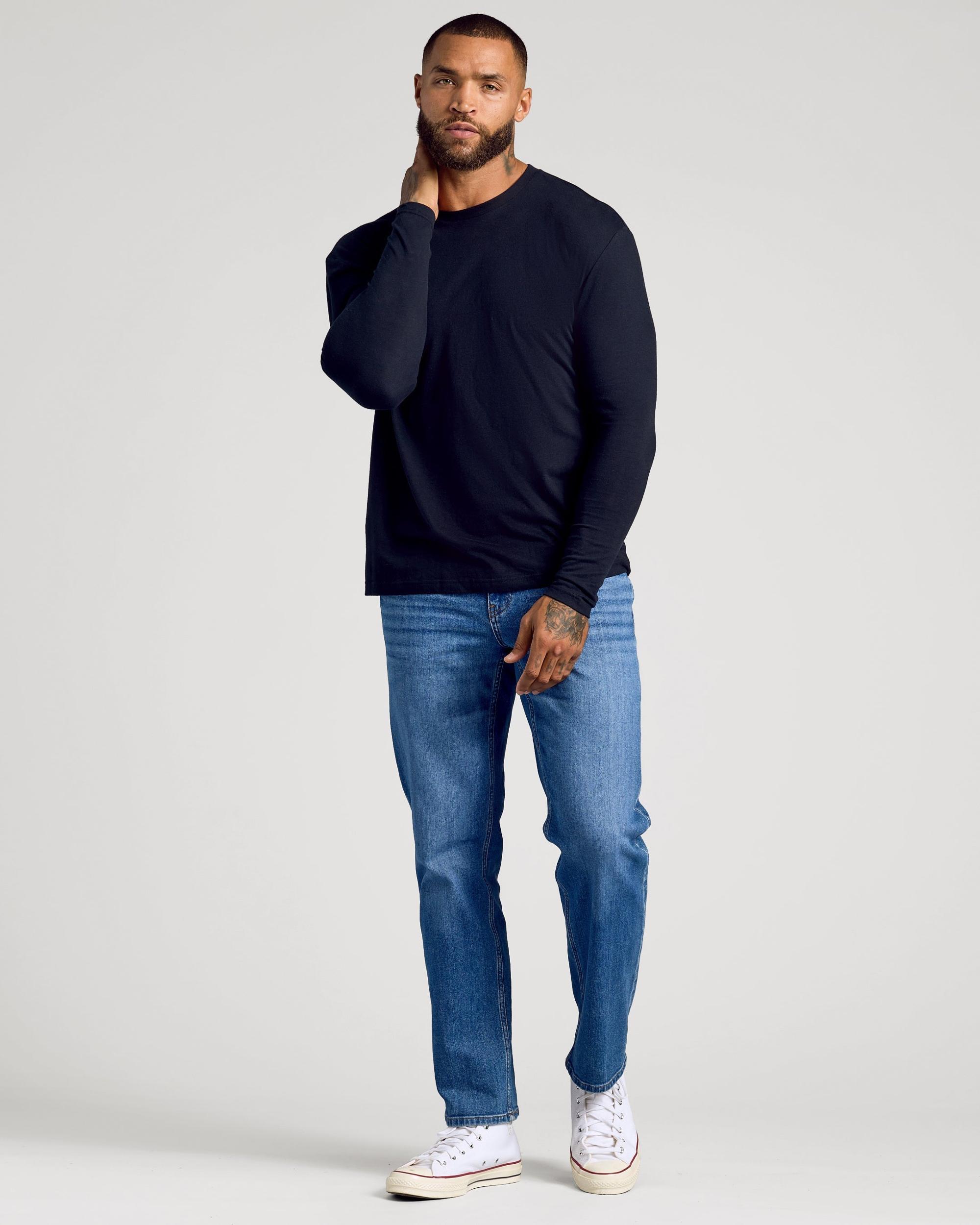 Black Classic Long Sleeve Crew Neck Product Image