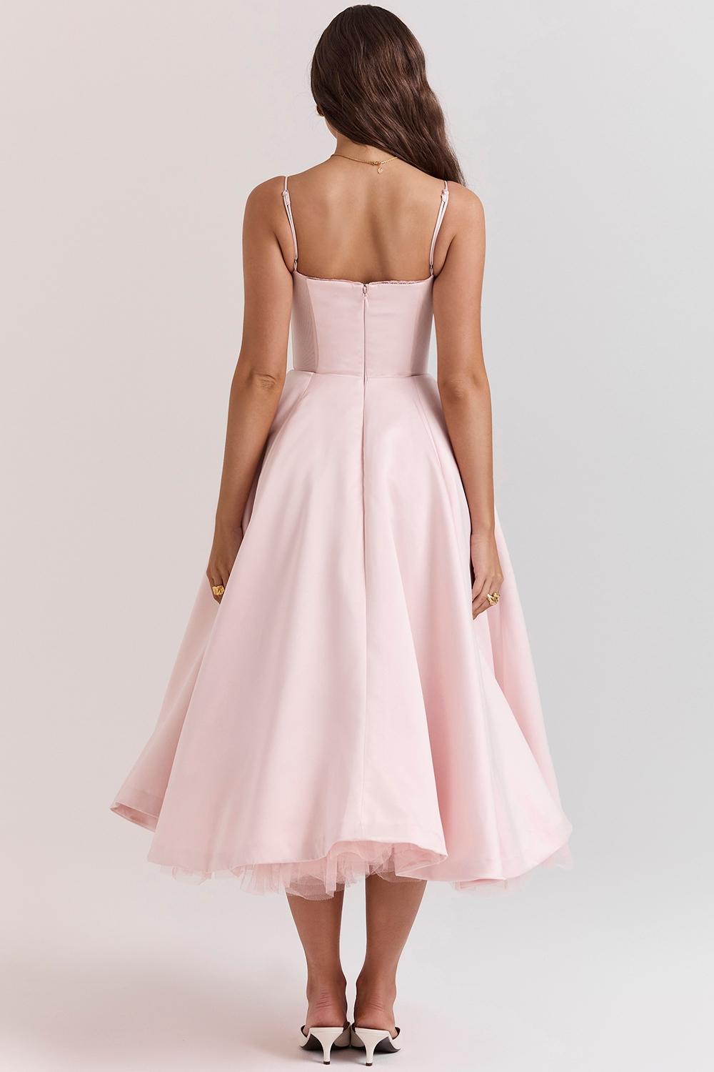 Mademoiselle  ballerina pink midi dress Product Image