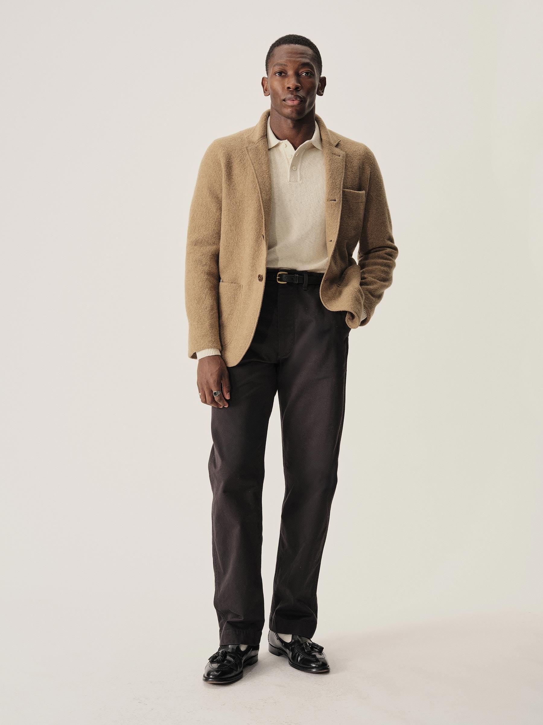 Heather Camel Felted Wool Chore Coat Product Image