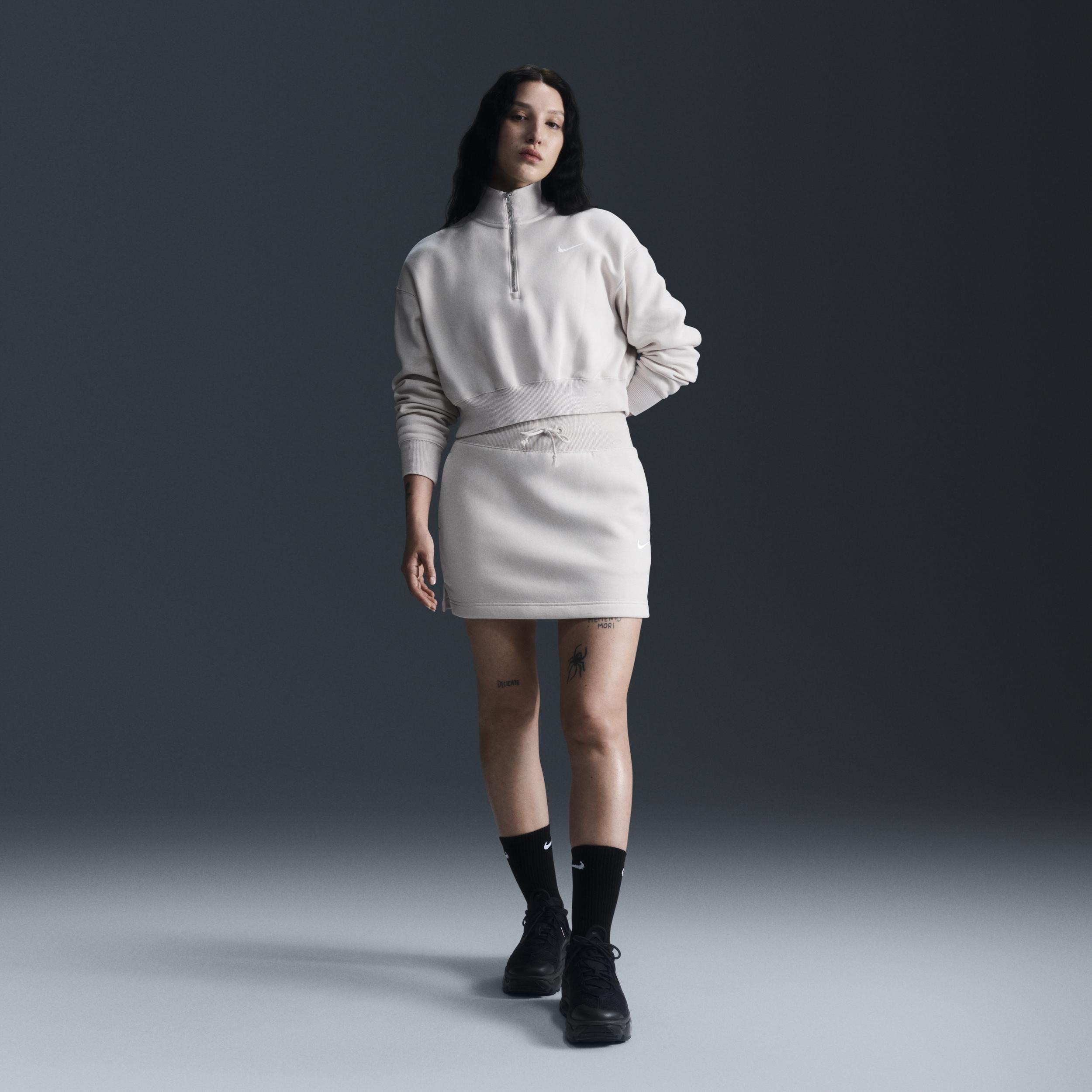 Women's Nike Sportswear Phoenix Fleece 1/4-Zip Cropped Sweatshirt Product Image