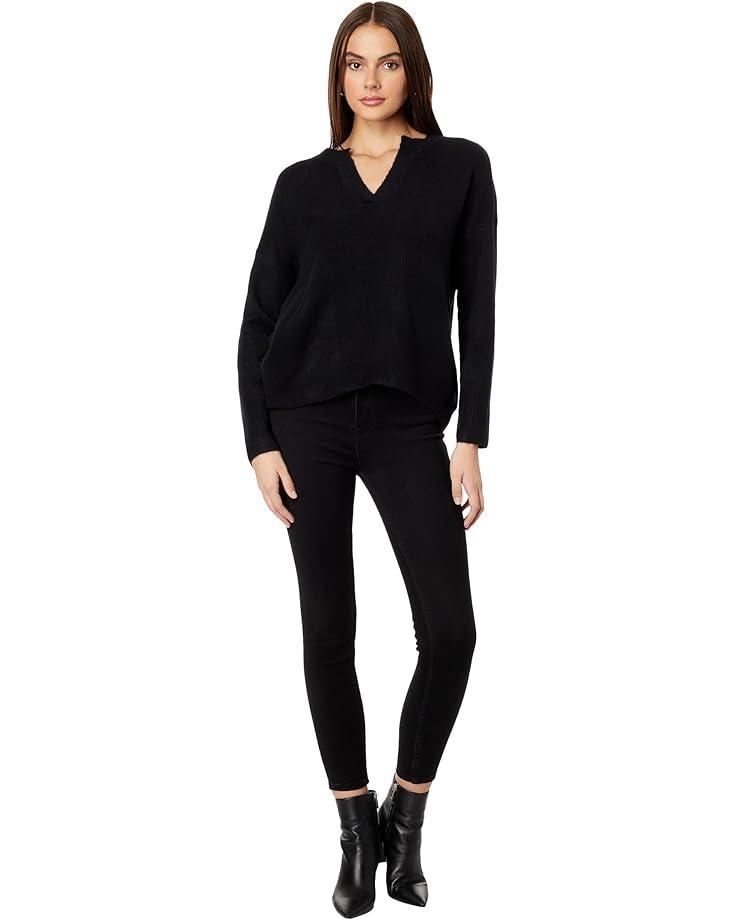 V-Neck Cozy Cotton Wedged Pullover Product Image