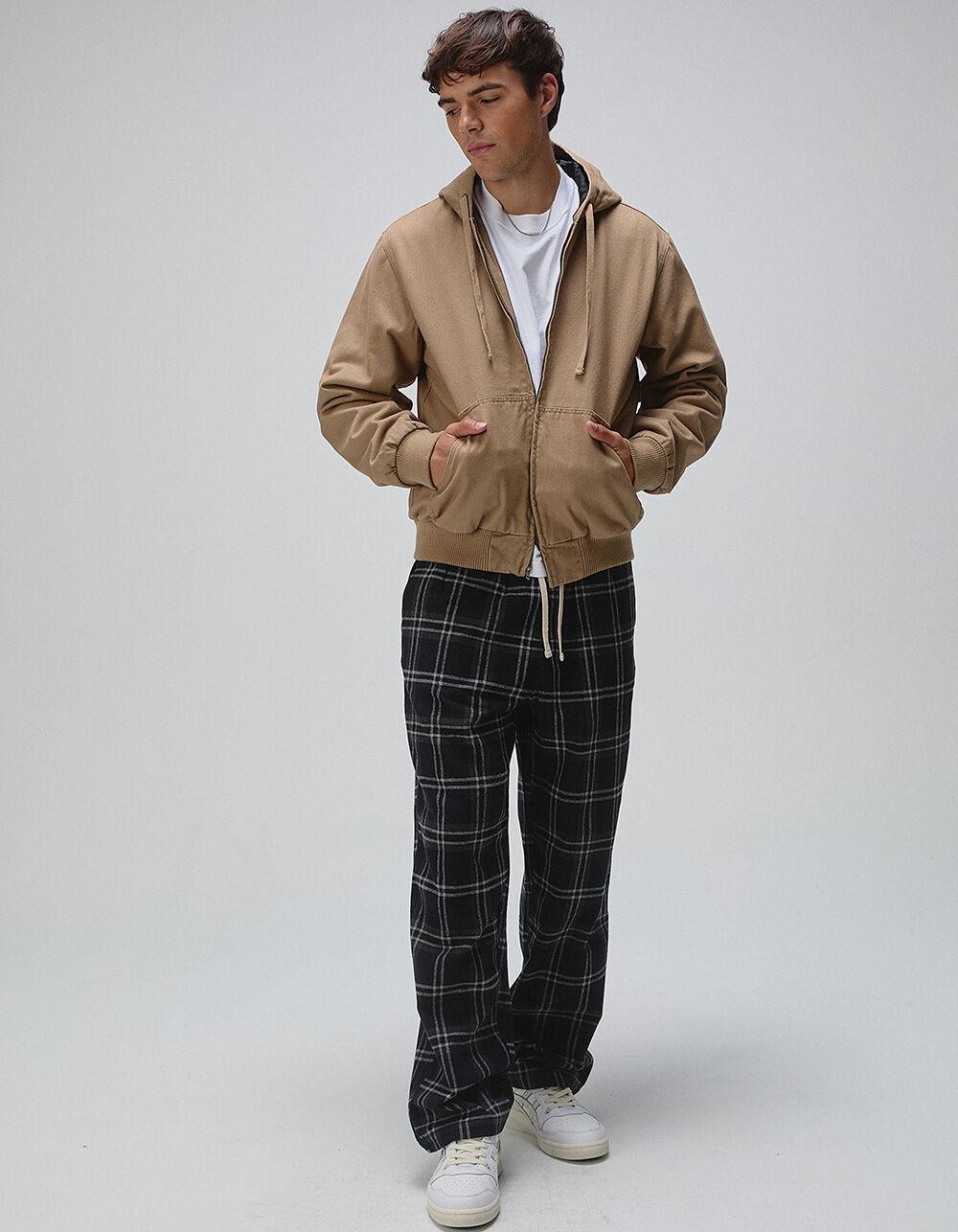 RSQ Mens Plaid Pajama Pants - WHT/GRAY Product Image