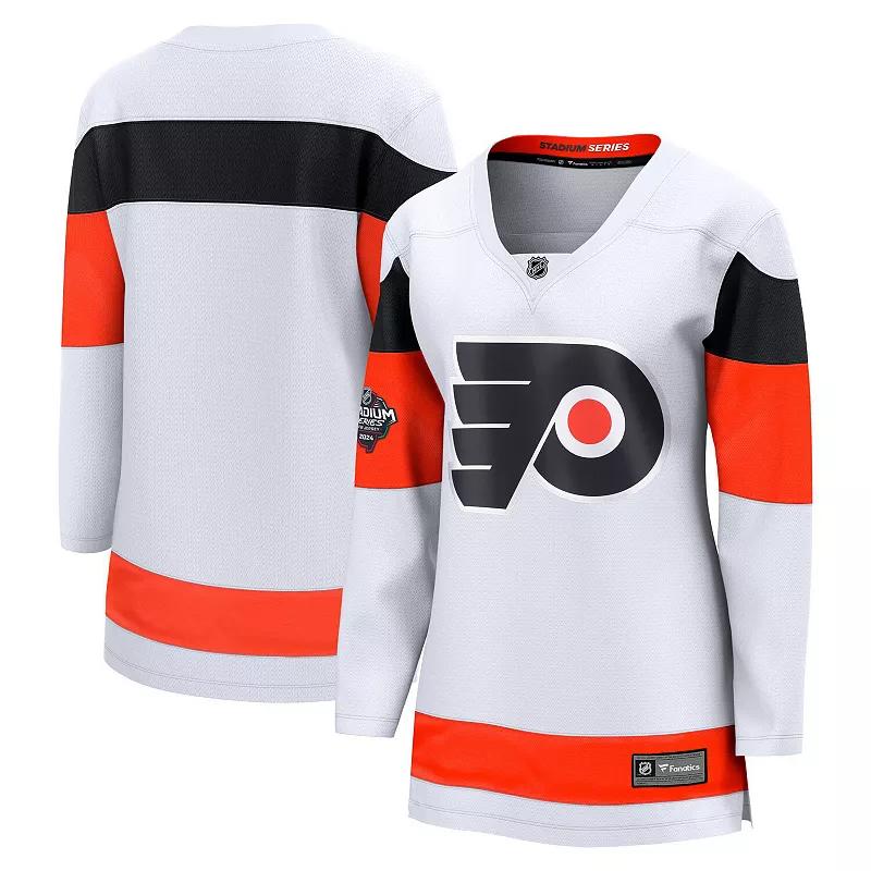 Womens Fanatics Branded White Philadelphia Flyers 2024 NHL Stadium Series Breakaway Jersey Product Image