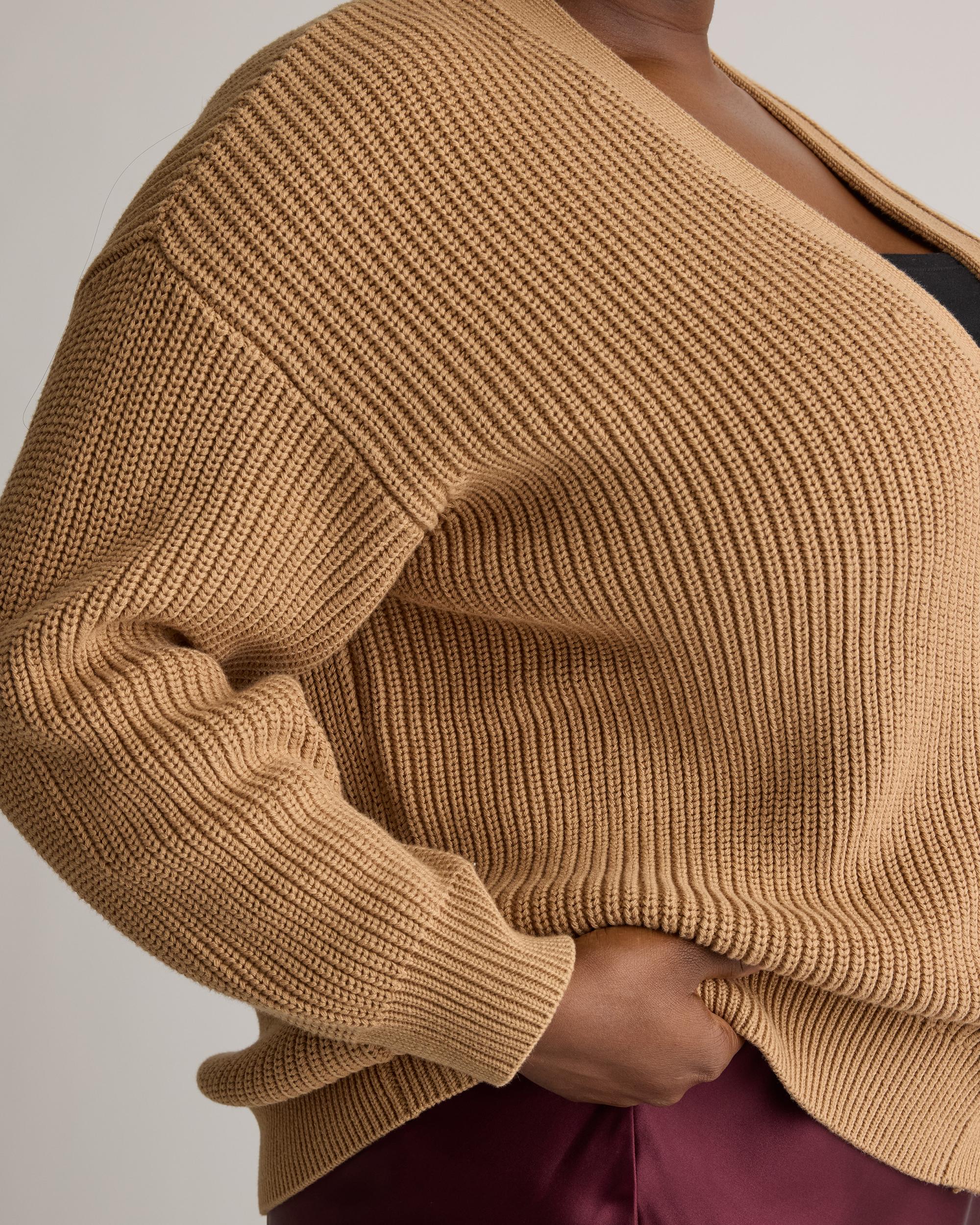 Quince | Women's OverSized Boyfriend Cardigan Sweater Organic Cotton Product Image