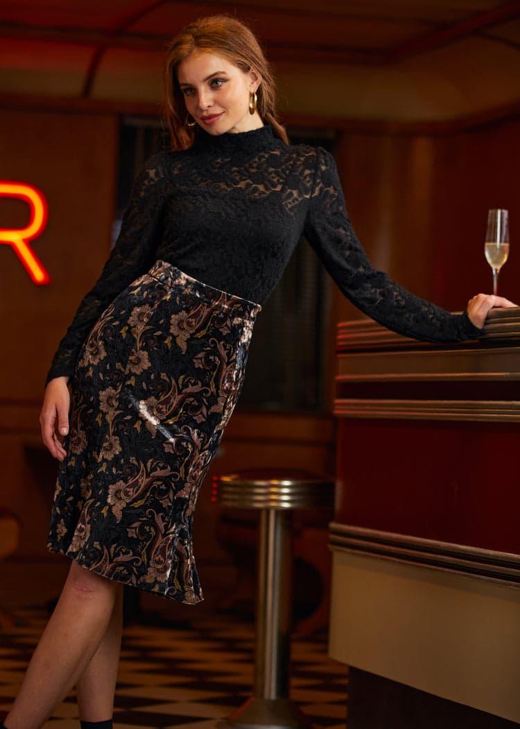 Sugar and Spice Spice Fishtail Midi Skirt Product Image