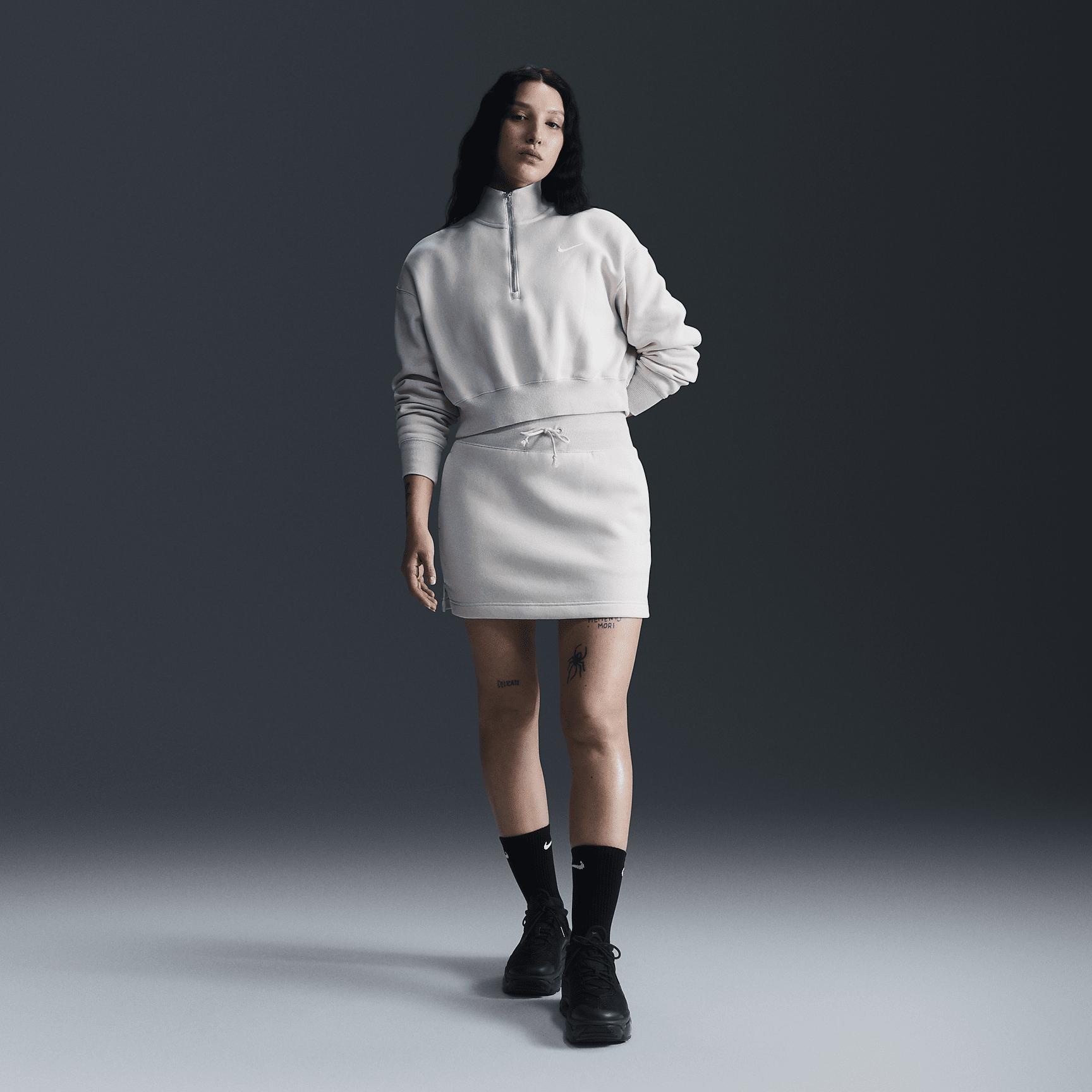 Women's Nike Sportswear Phoenix Fleece 1/4-Zip Cropped Sweatshirt Product Image