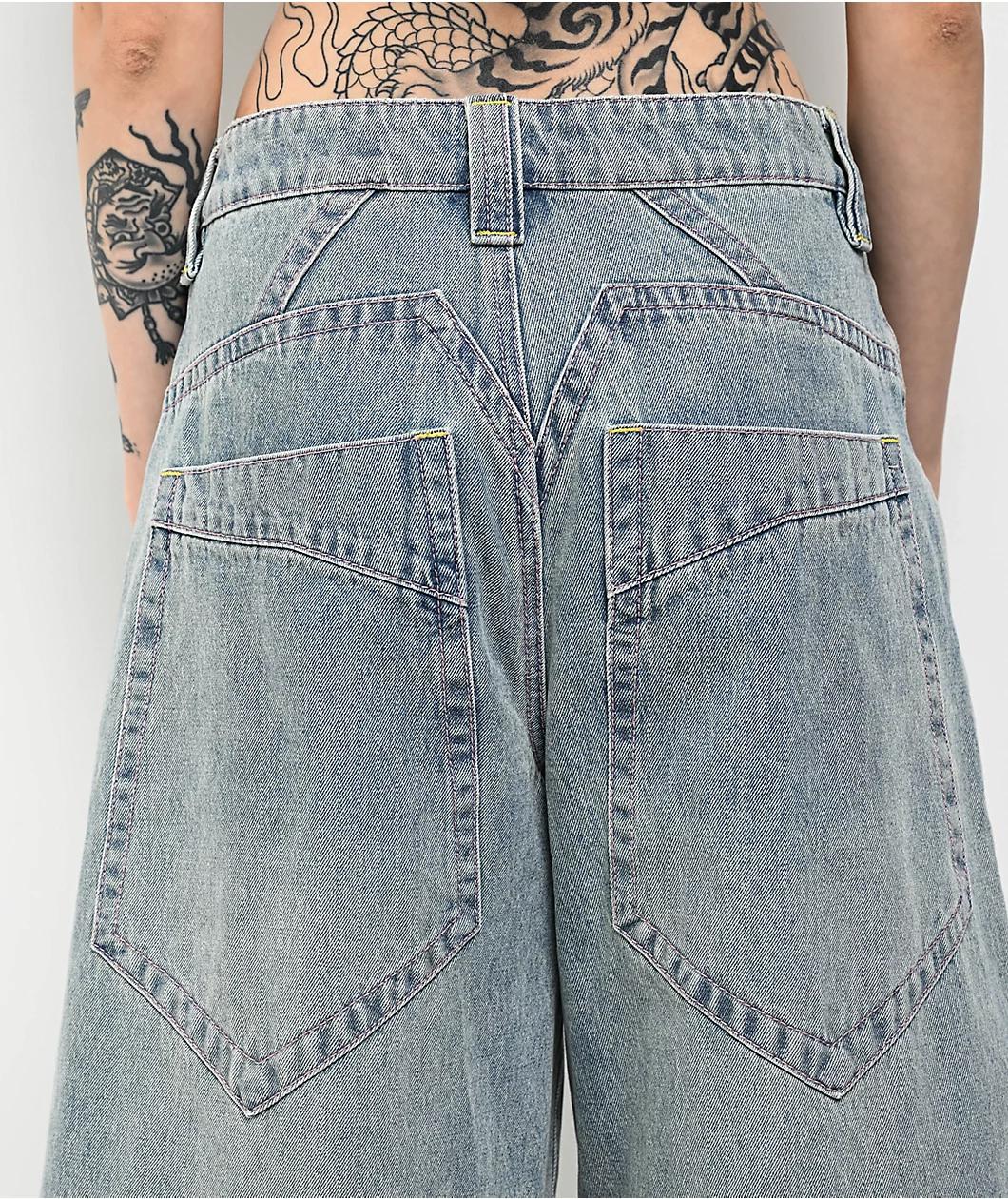 A.LAB Analog Star Cable Denim Shorts Product Image