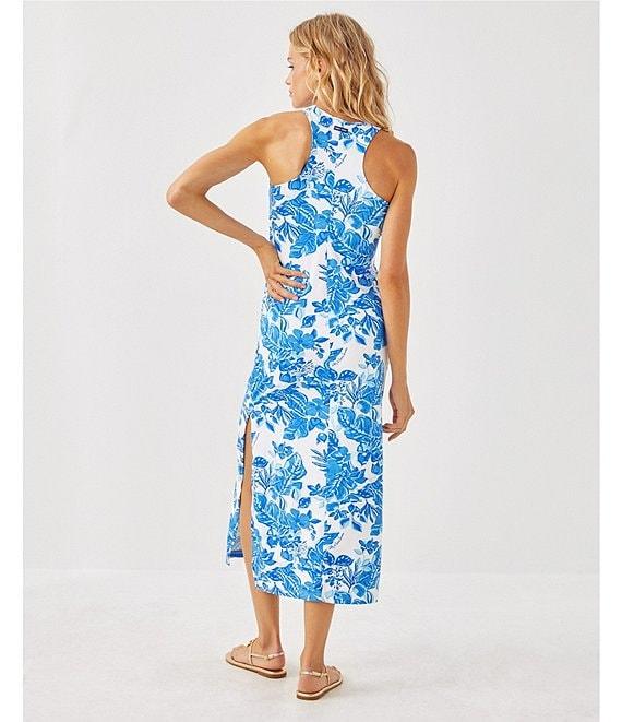 Lilly Pulitzer x Saint James Maxine Soleil Floral Print Round Neck Sleeveless Midi Dress Product Image
