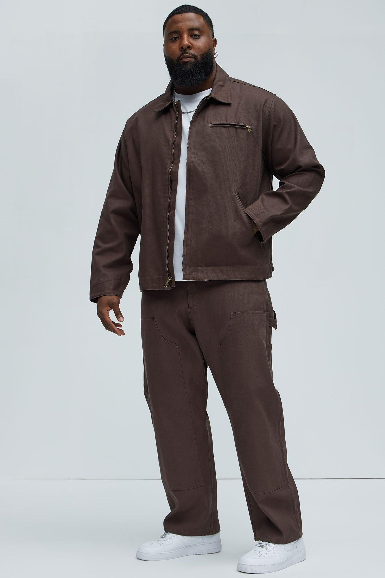 Alexander Utility Canvas Zip Work Jacket - Brown Product Image