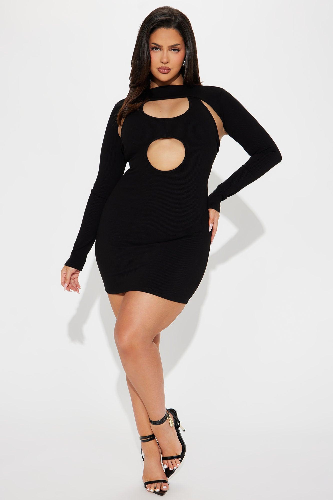 Karah Snatched Mini Dress - Black Product Image