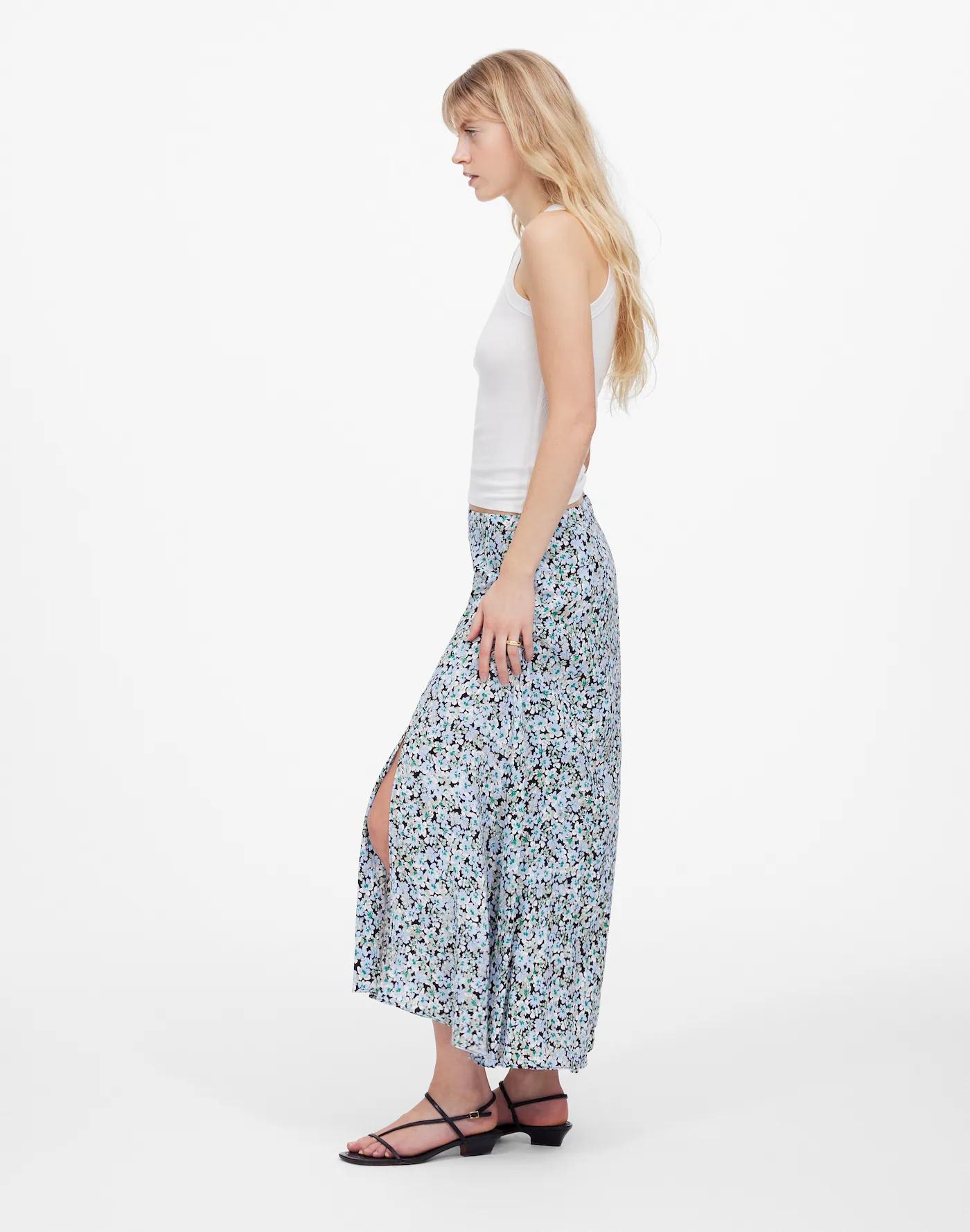 Midi Slip Skirt in Floral Product Image