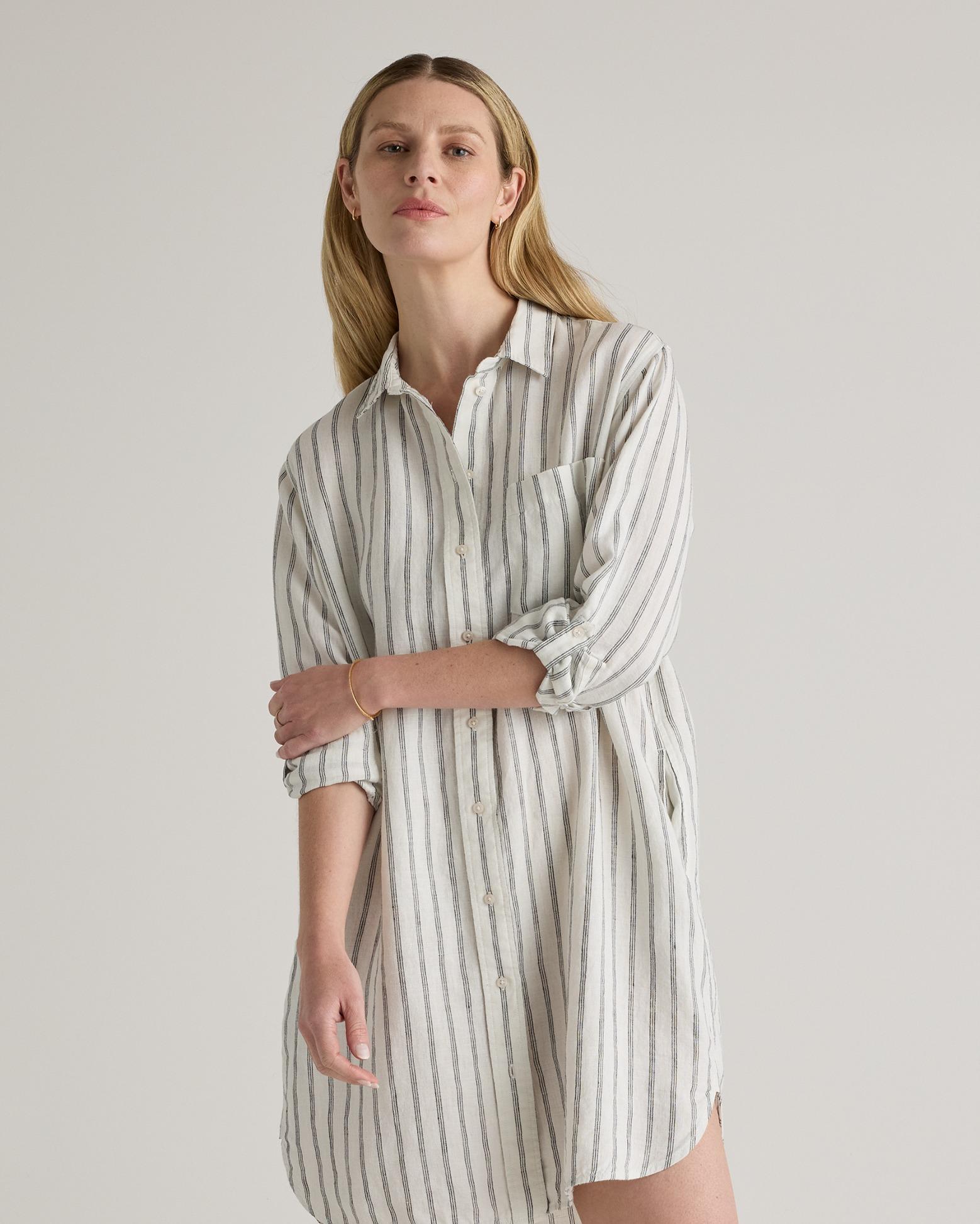 Quince | Women's 100% European Linen Shirt Dress Organic Linen Product Image