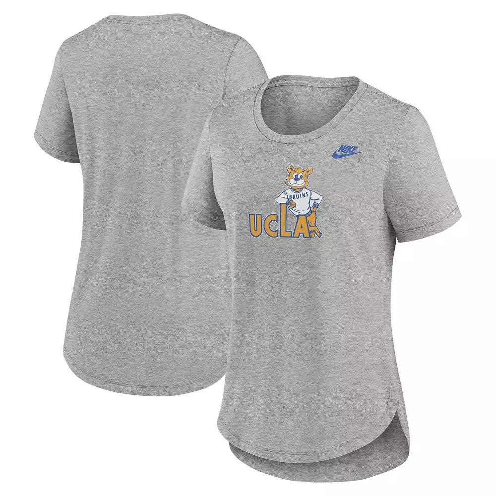 Women's Nike Heather Gray UCLA Bruins Legacy Tri-Blend T-Shirt, Size: Small, Grey Product Image