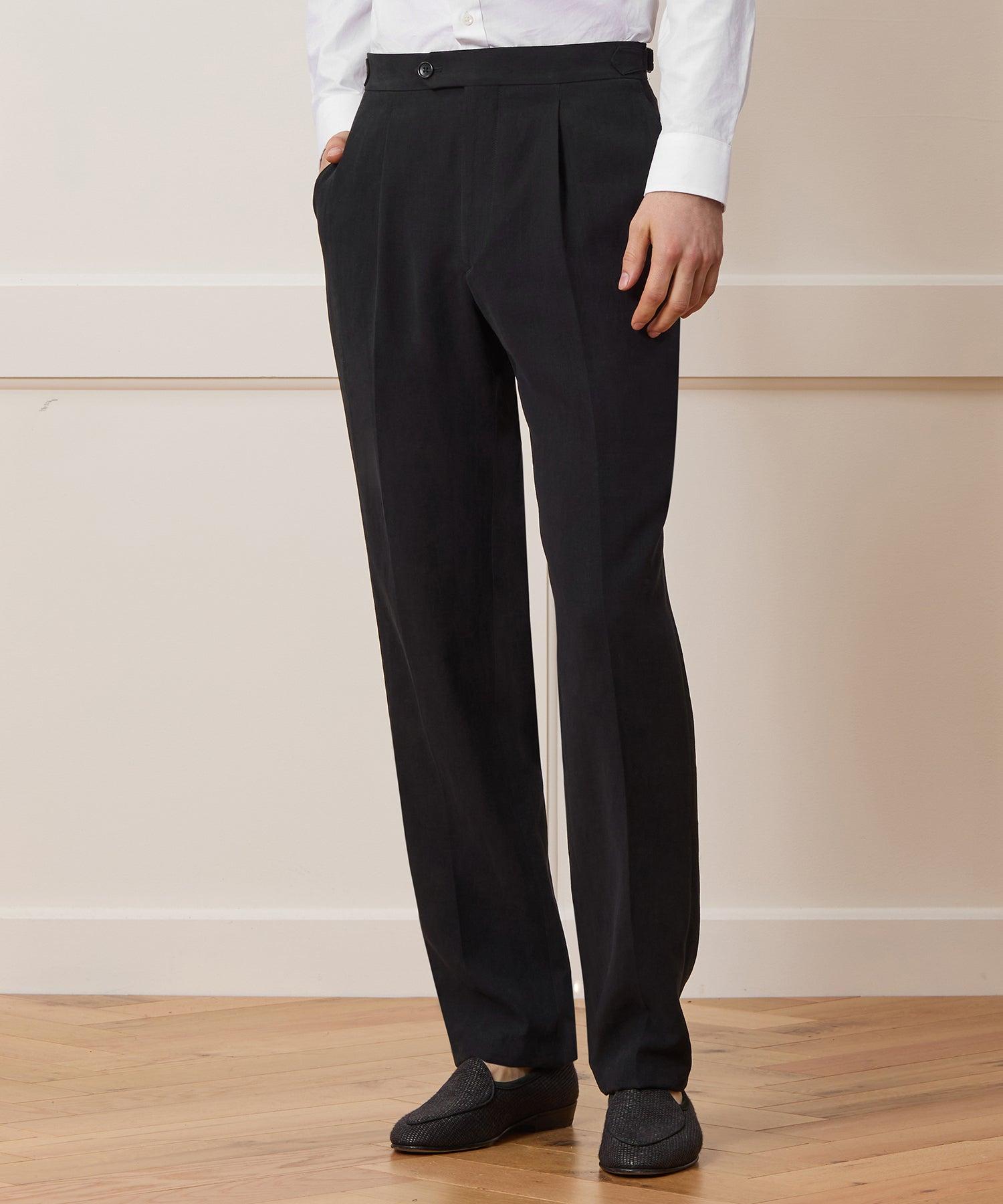 Italian Sueded Linen Side Tab Trouser Product Image