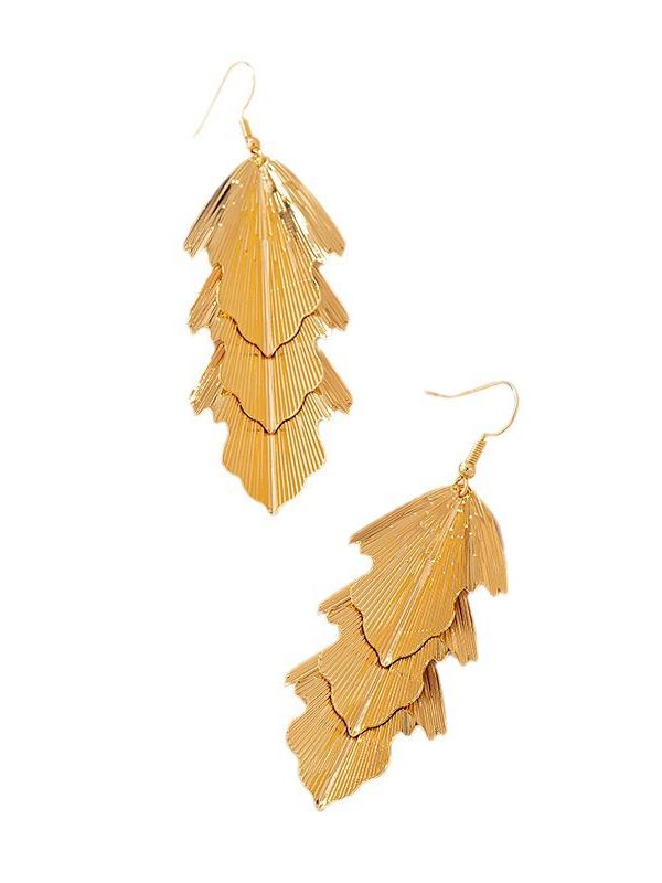 Layered Solid Color Textured Earrings Accessories Product Image